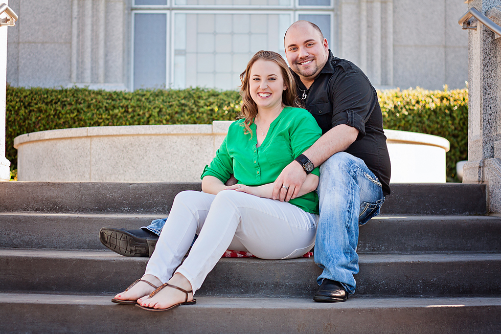 Sacramento LDS Temple Engagement by Adrienne & Dani Photography