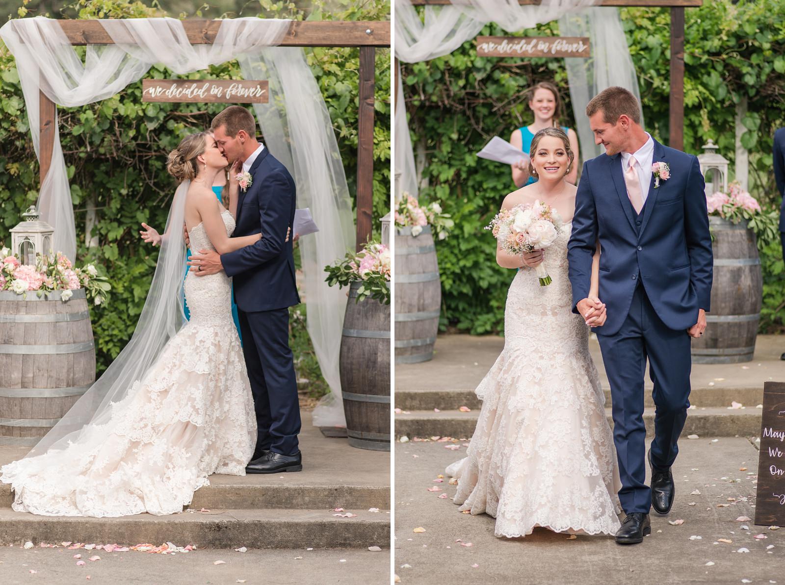 Blush and Navy Hart 2 Hart Vineyards Wedding By Adrienne & Dani Photography