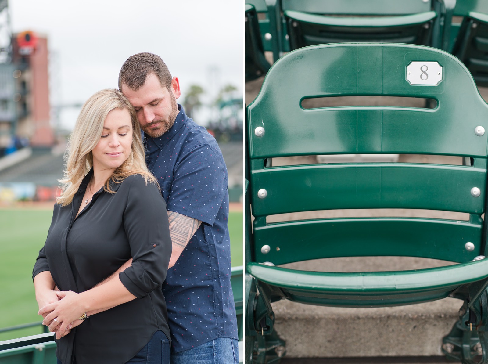 At&t Park San Francisco Engagement by Adrienne and Dani Photography