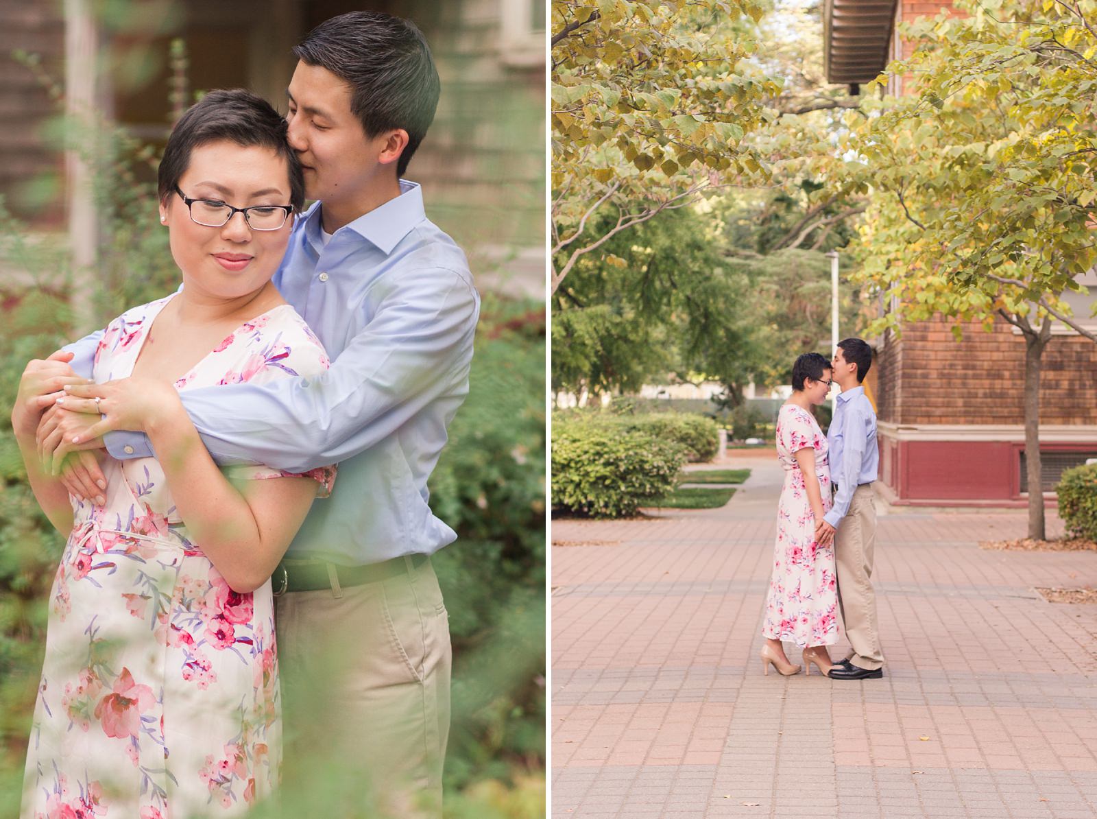 UC Davis Grads Get Snuggly on Campus by Adrienne and Dani Photography