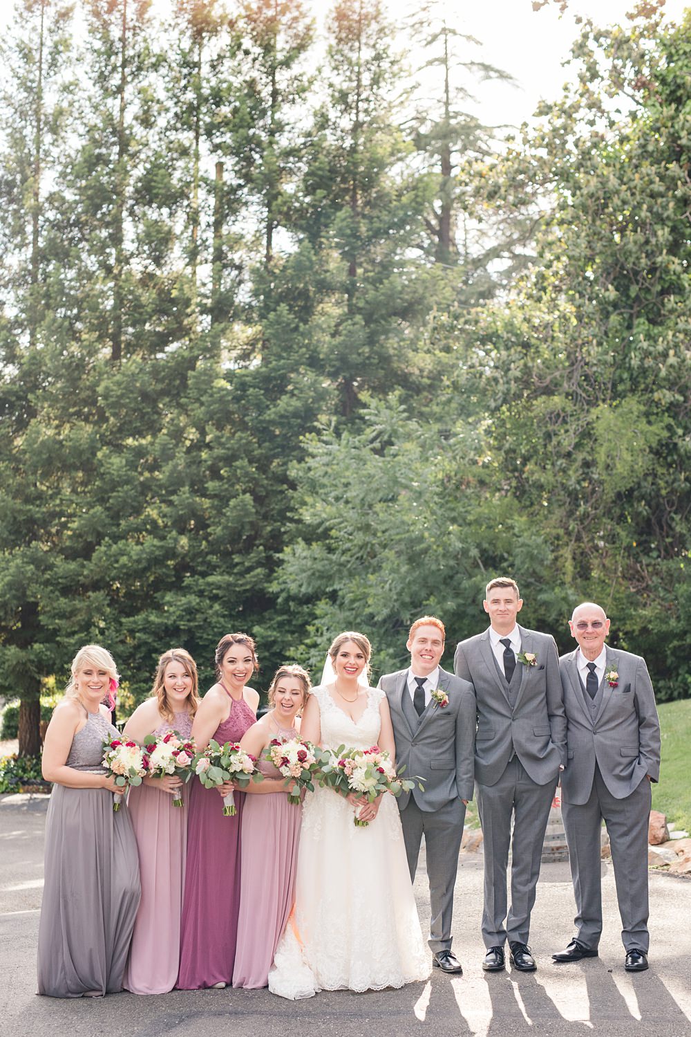  Purple, Lavender, and Gray Bridal Party Inspiration at the Sequoia Mansion by Adrienne and Dani Photography