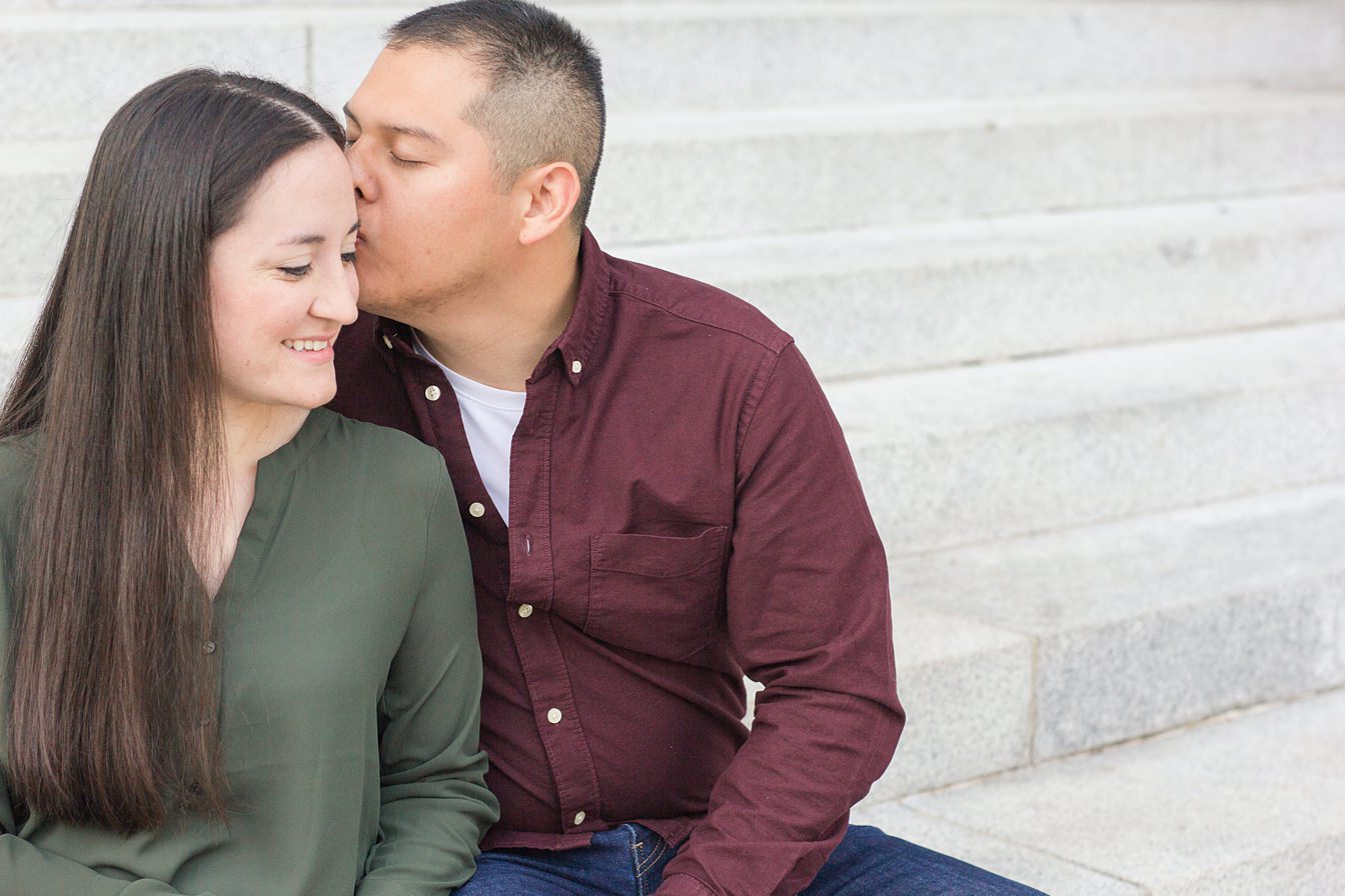 Downtown Sacramento Capitol Engagement by Adrienne and Dani Photography