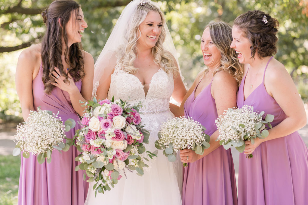 Rustic Barn Wedding in Davis bridal party portraits by Adrienne and Dani Photography