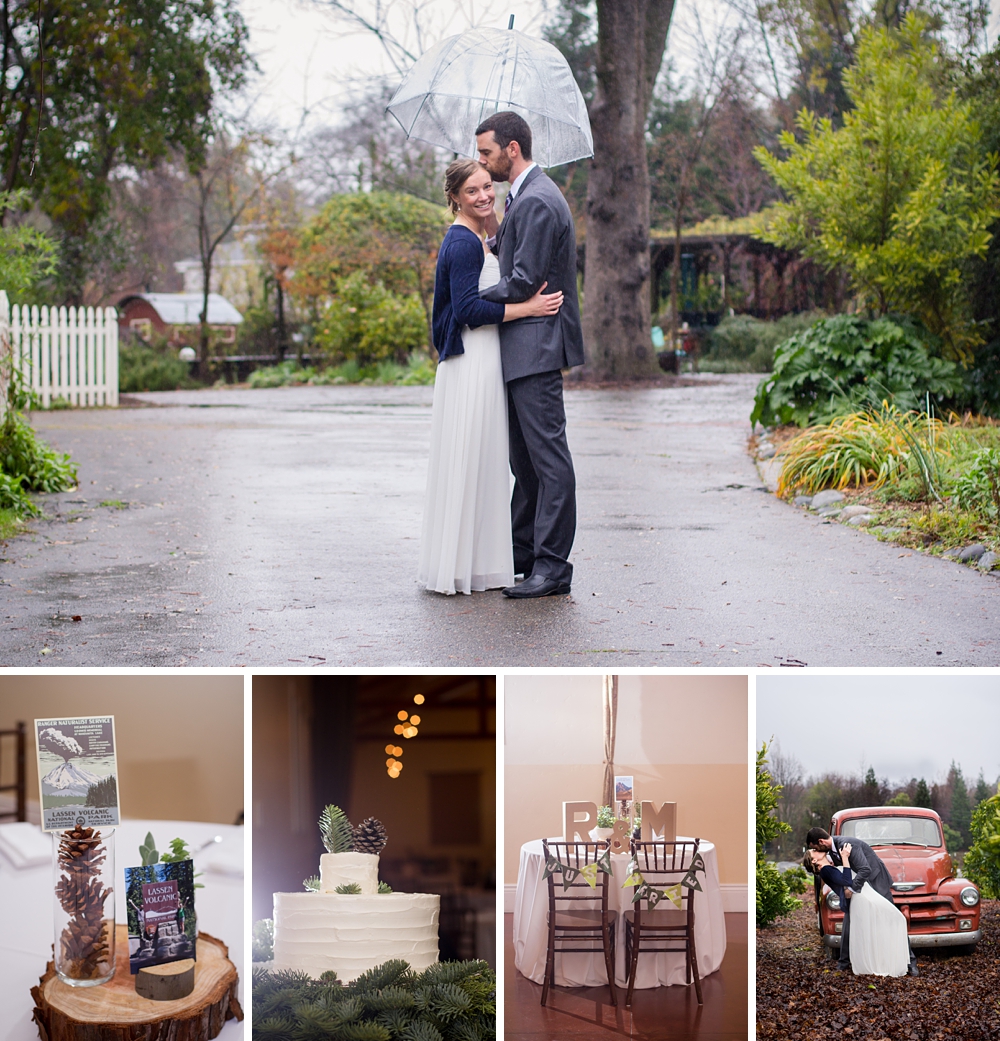 Rainy Loomis Flower Farm Inn Wedding by Adrienne & Dani Photography