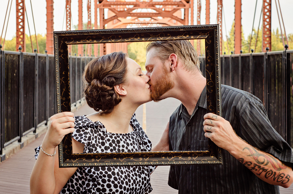 Old Fair Oaks Bridge Engagement by Adrienne & Dani Photography