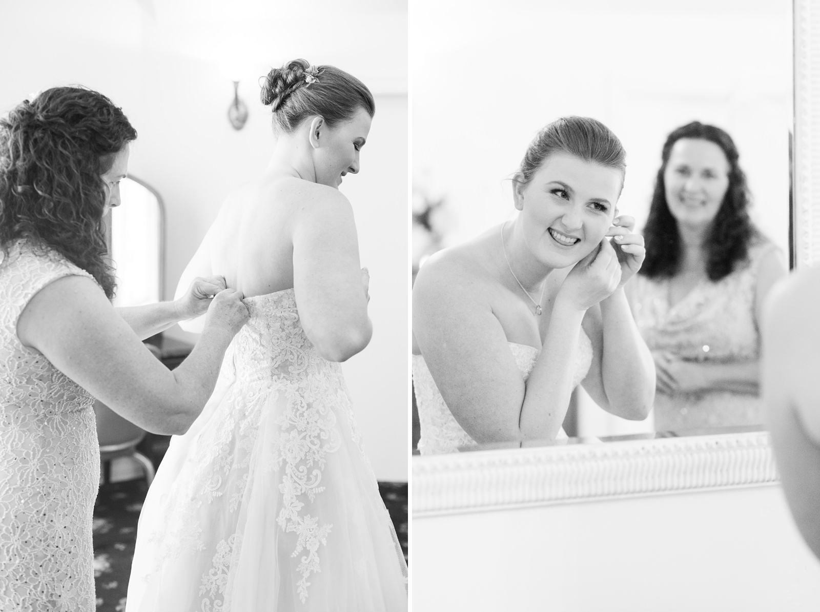 Getting Ready Photos on Their Wedding Day by Adrienne and Dani Photography