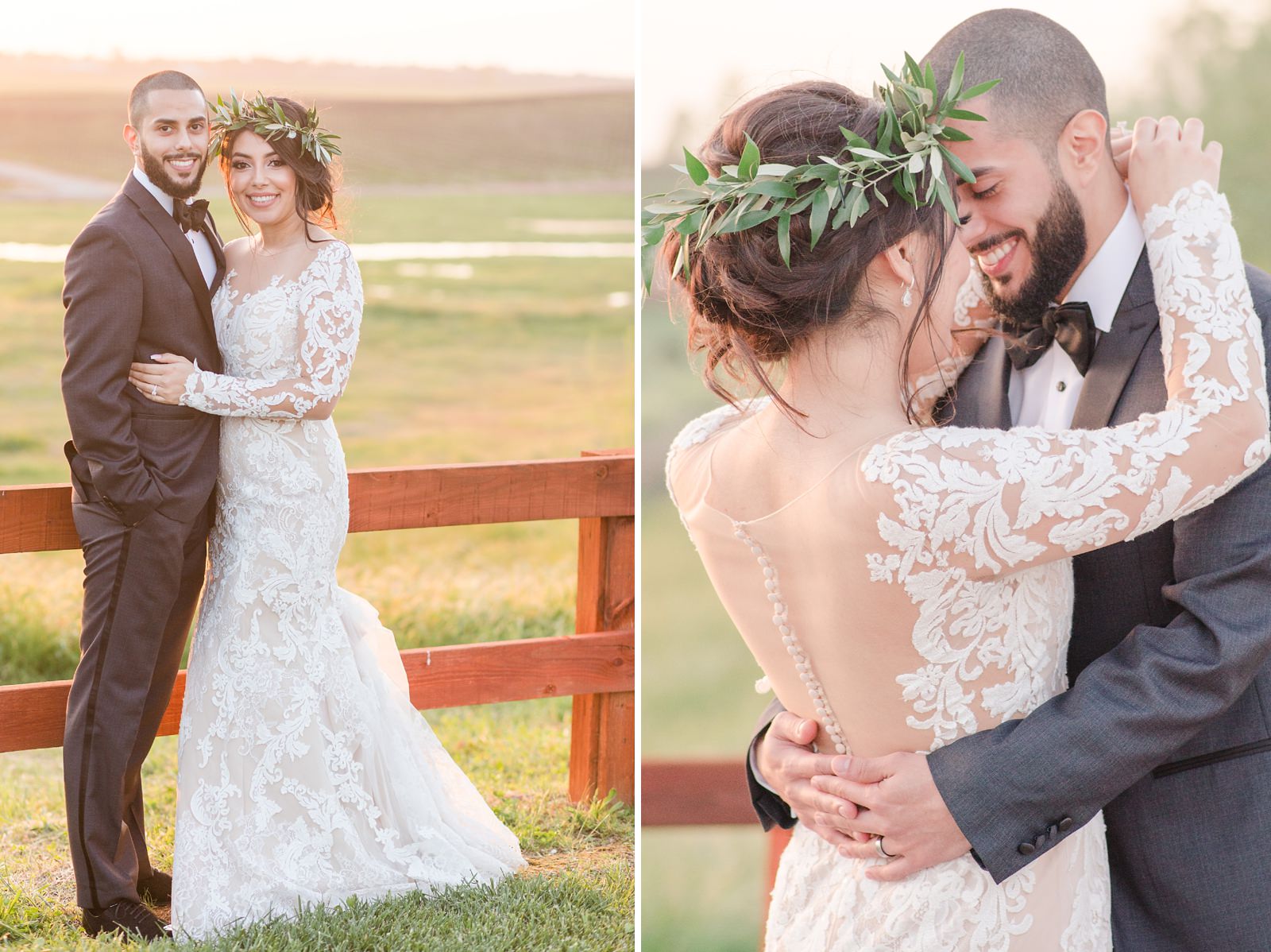Golden Hour Wedding Photos by Adrienne and Dani Photography