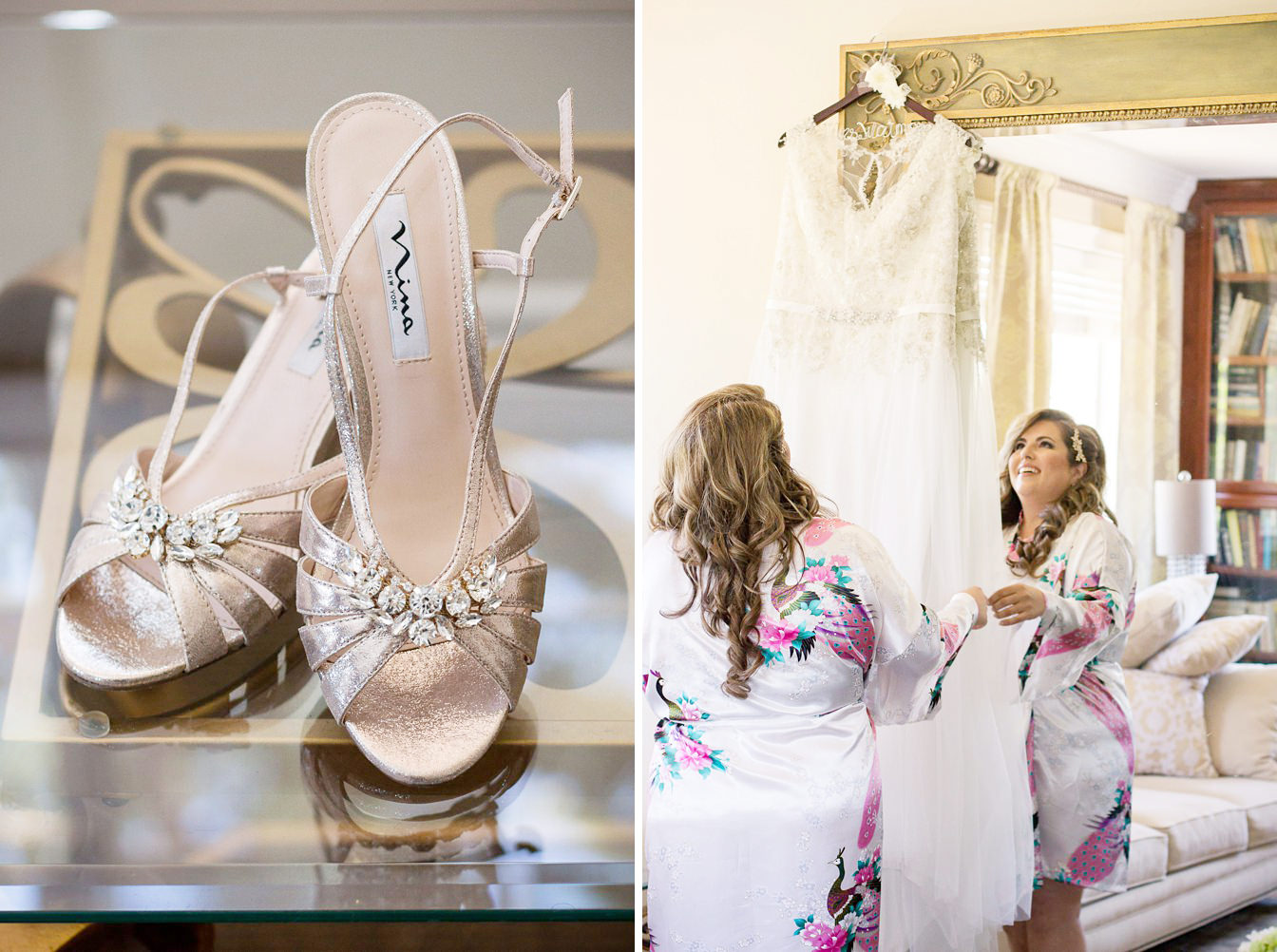 Getting Ready Photos on Their Wedding Day by Adrienne and Dani Photography