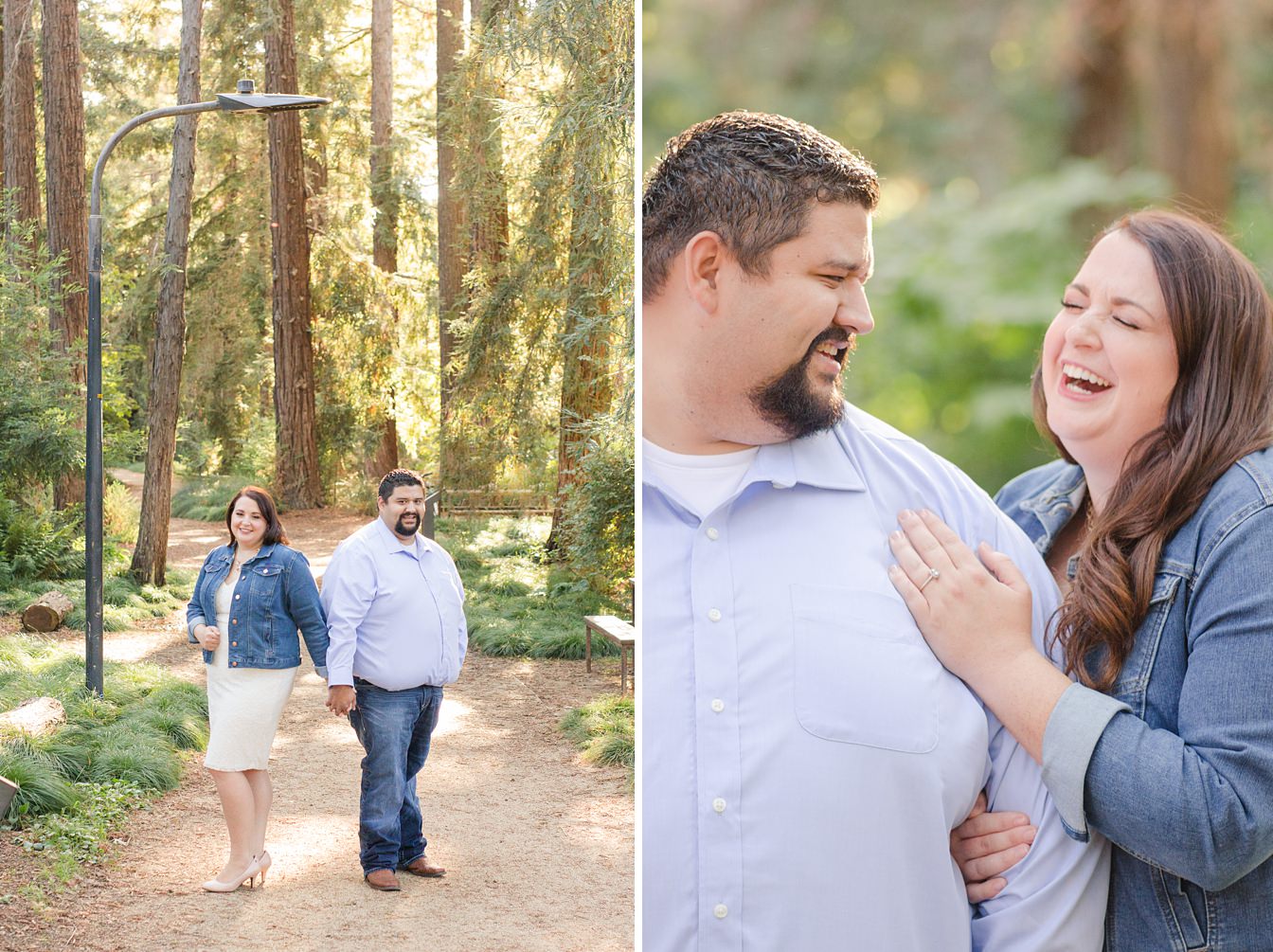 Soon to be Bride and Groom in the woods by Adrienne and Dani Photography