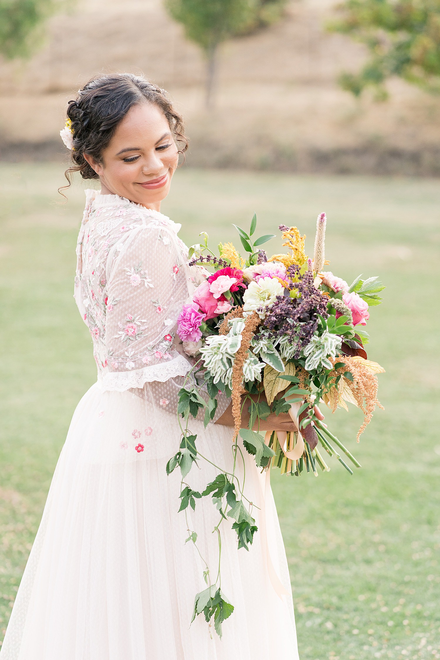 Whimsical Vintage Garden Micro Wedding Inspiration by Adrienne and Dani Photography