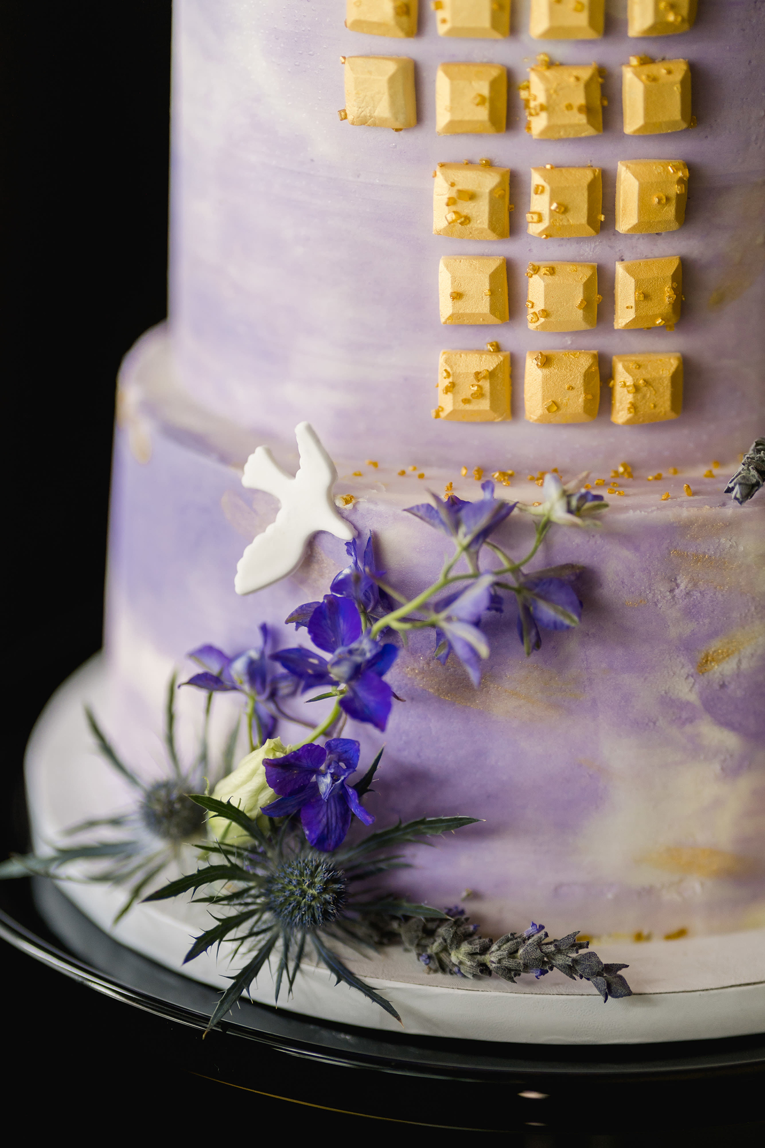downtown sacramento lgbt wedding purple wedding cake inspiration