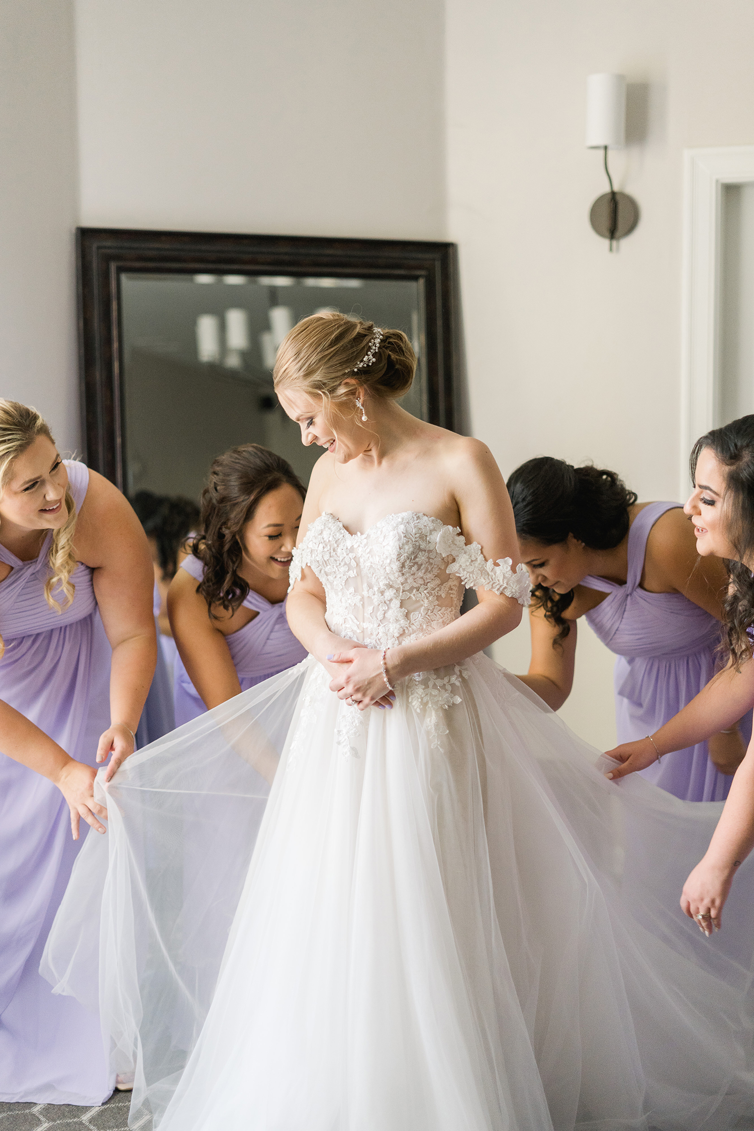 sequoia mansion Placerville wedding bride getting ready for wedding day by Napa Wedding Photographer Adrienne & Dani
