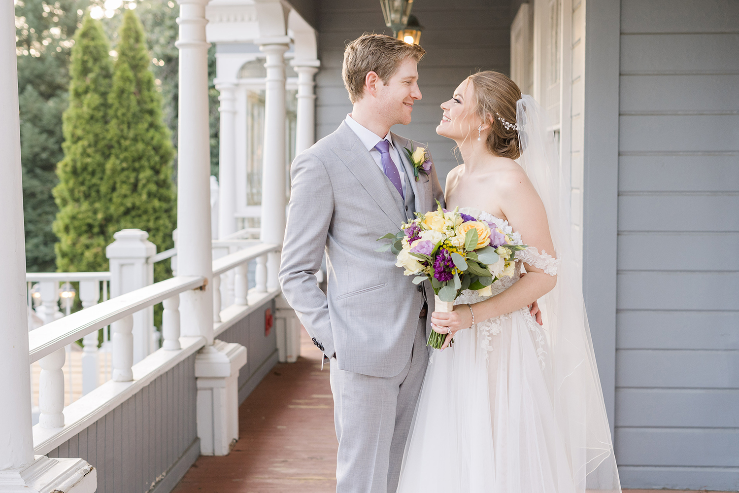 sequoia mansion Placerville wedding bride and groom sunset portraits by Napa Wedding Photographer Adrienne & Dani