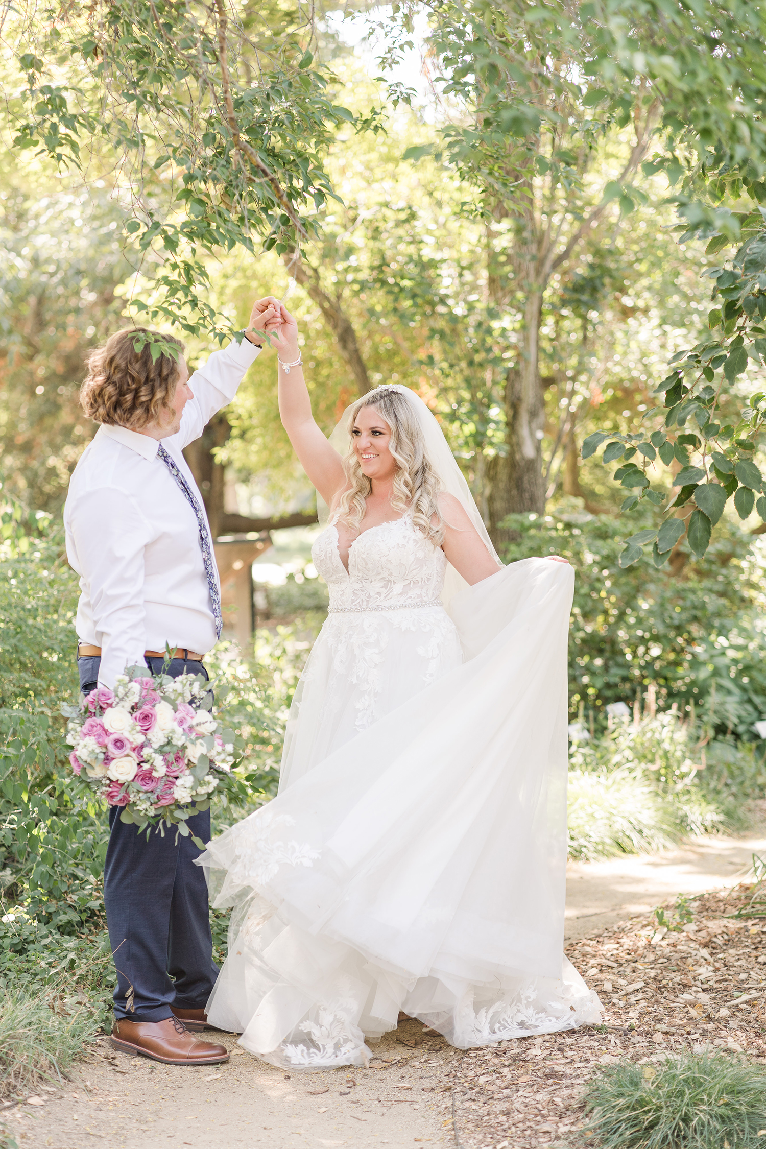 Rustic Barn Wedding in Davis couples portraits by Adrienne and Dani Photography