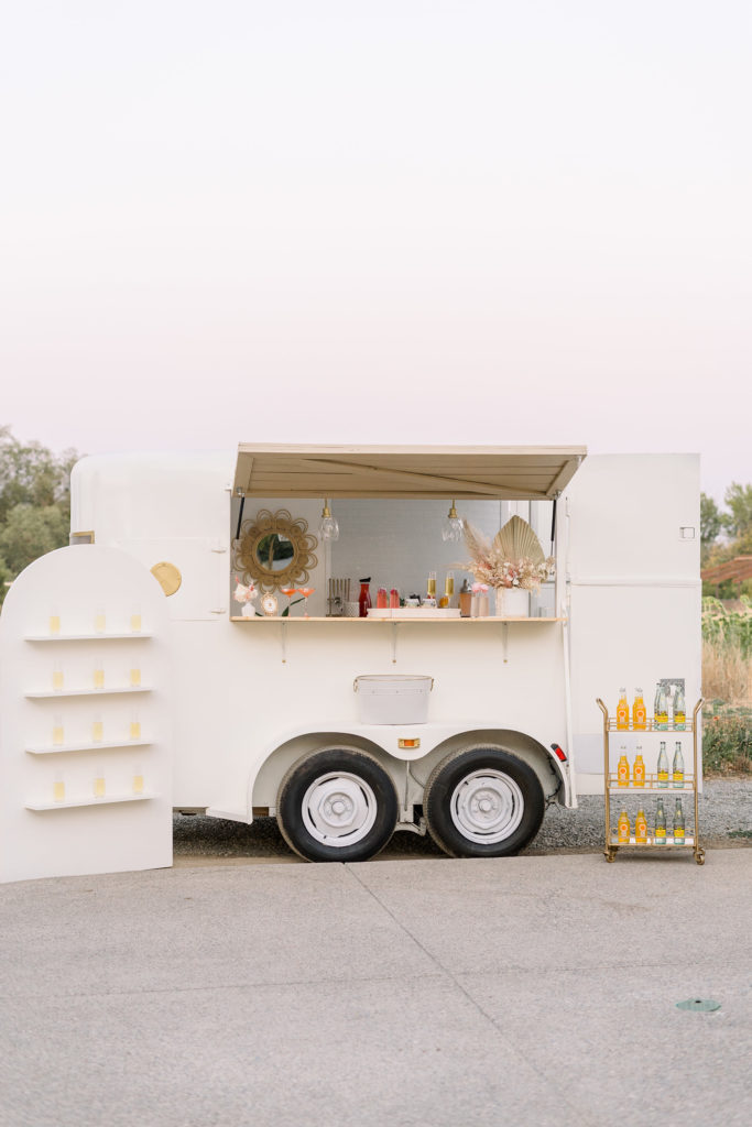 mobile bar at a wedding venue - park winters engagement session by adrienne and dani photography