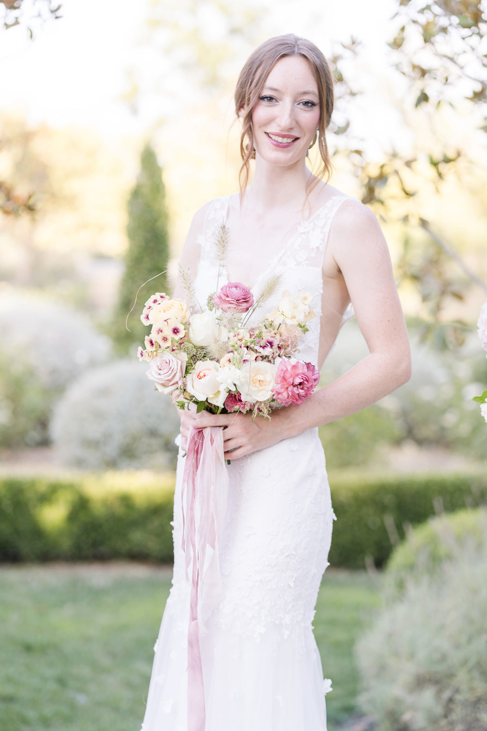 romantic blush themed park winters wedding editorial by adrienne and dani photography