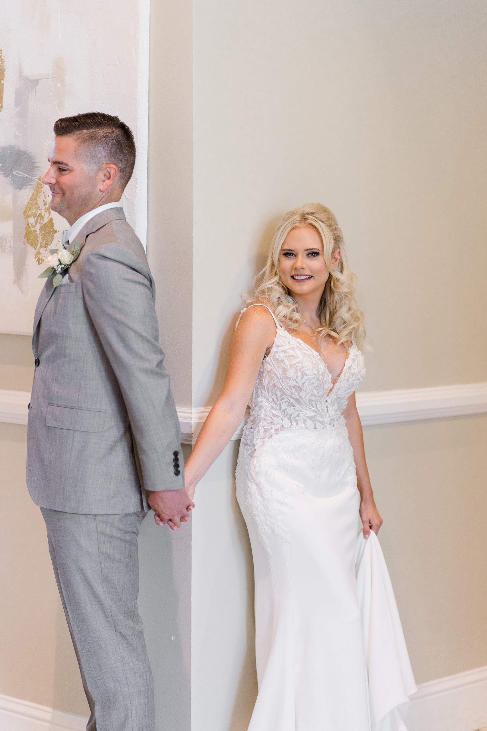 elk grove evergreen springs weddings couples first touch by Adrienne and Dani Photography