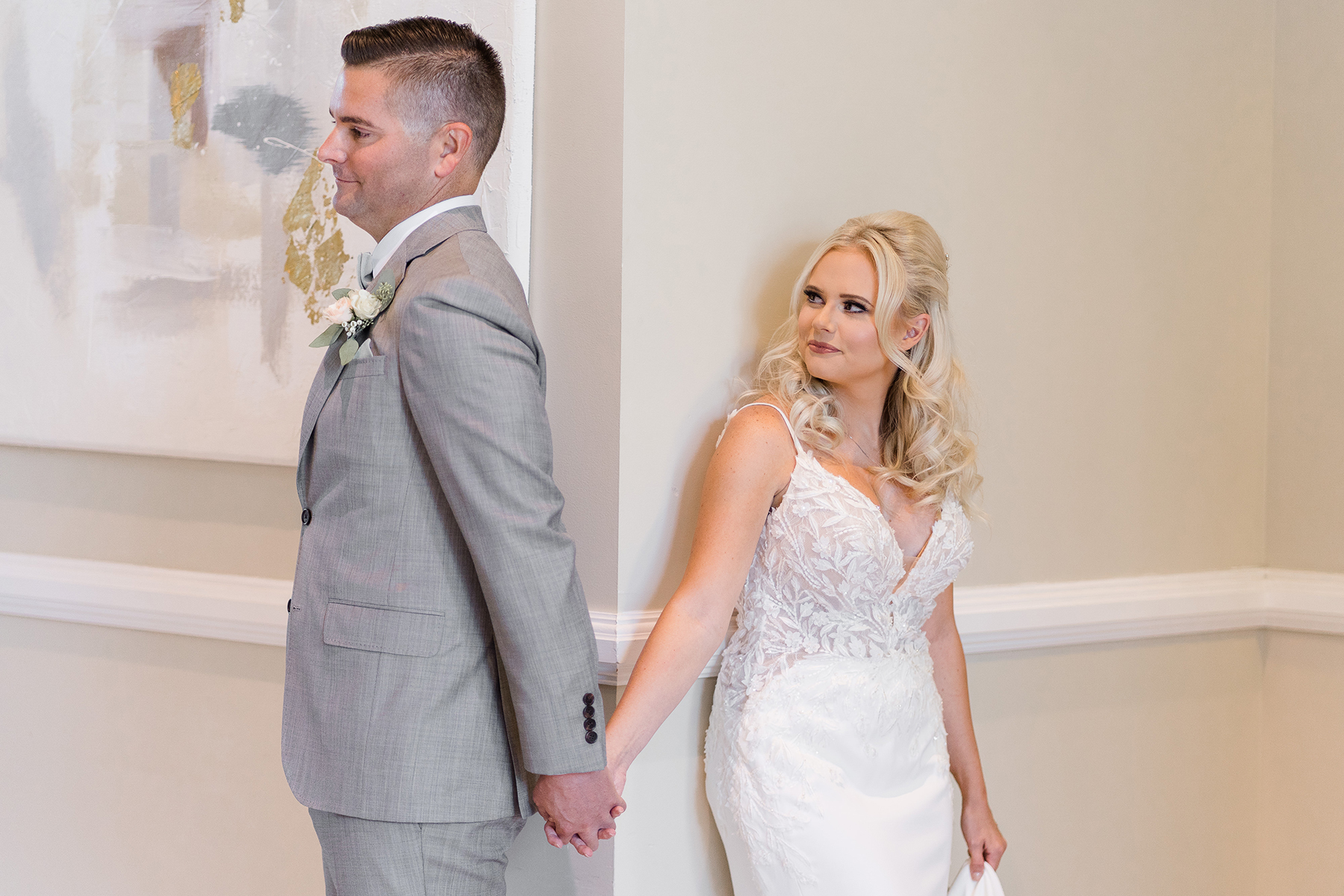 elk grove evergreen springs weddings couples first touch by Adrienne and Dani Photography