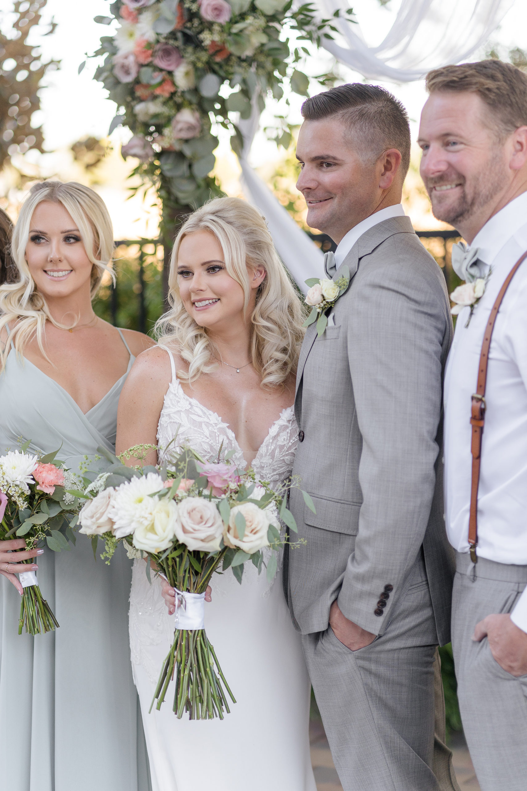 elk grove evergreen springs wedding bridal party by Adrienne and Dani Photography