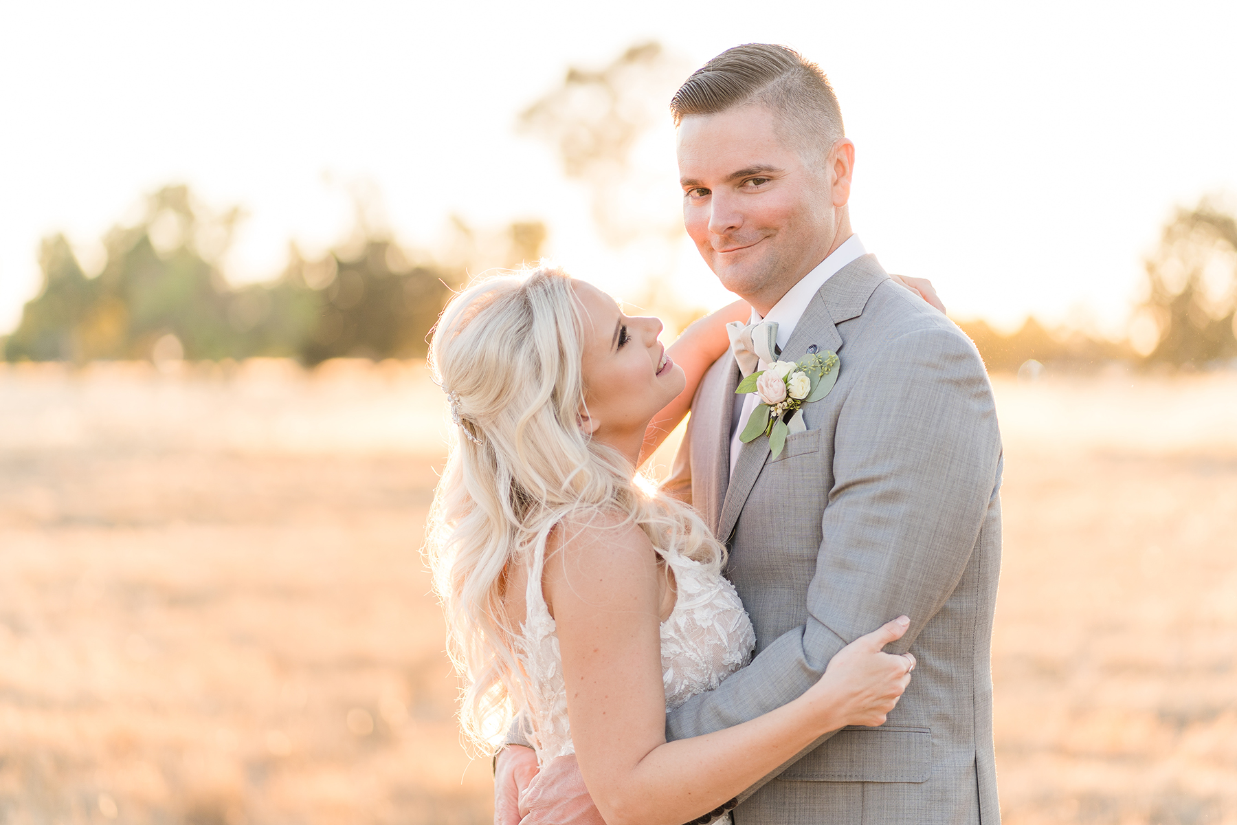 Elk Grove Evergreen Springs Wedding Sunset Bride and Groom Photos by Adrienne and Dani Photography