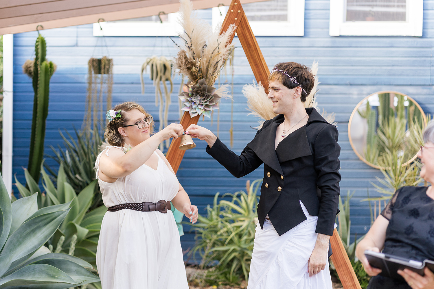 downtown sacramento lgbtqia wedding at the prickly pear by adrienne and dani photography