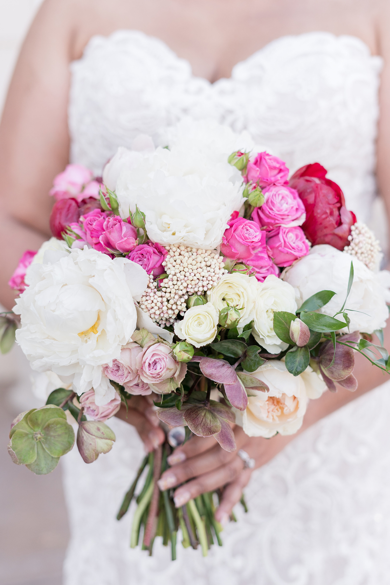 romantic and colorful wedding floral design photo by adrienne and dani photography