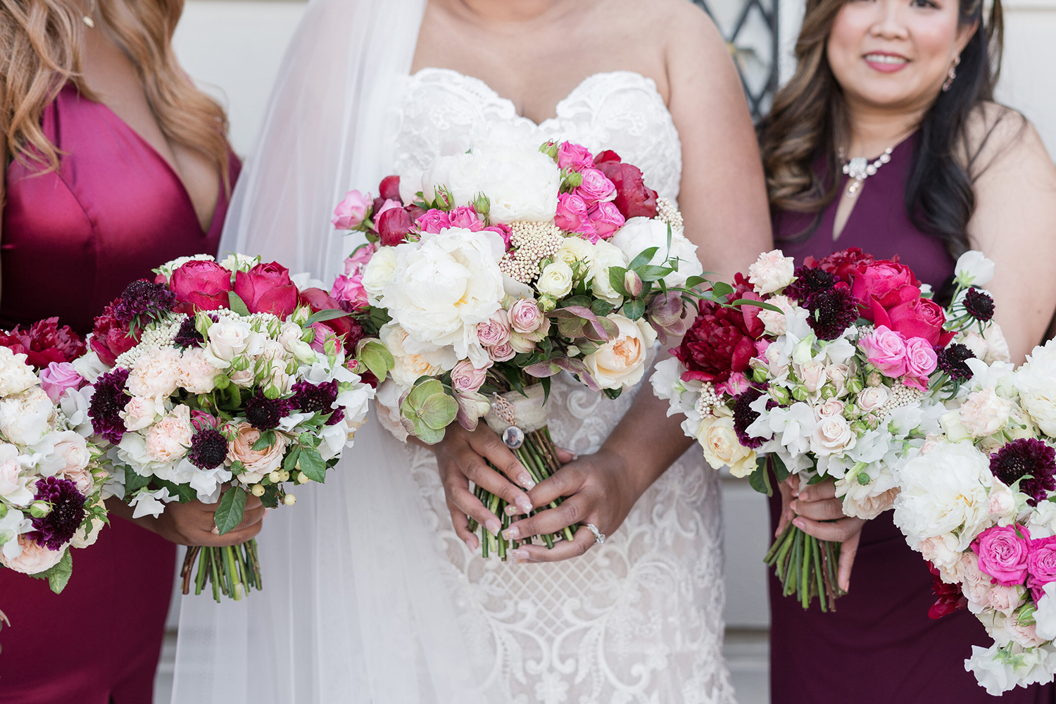 romantic and colorful wedding floral design photo by adrienne and dani photography