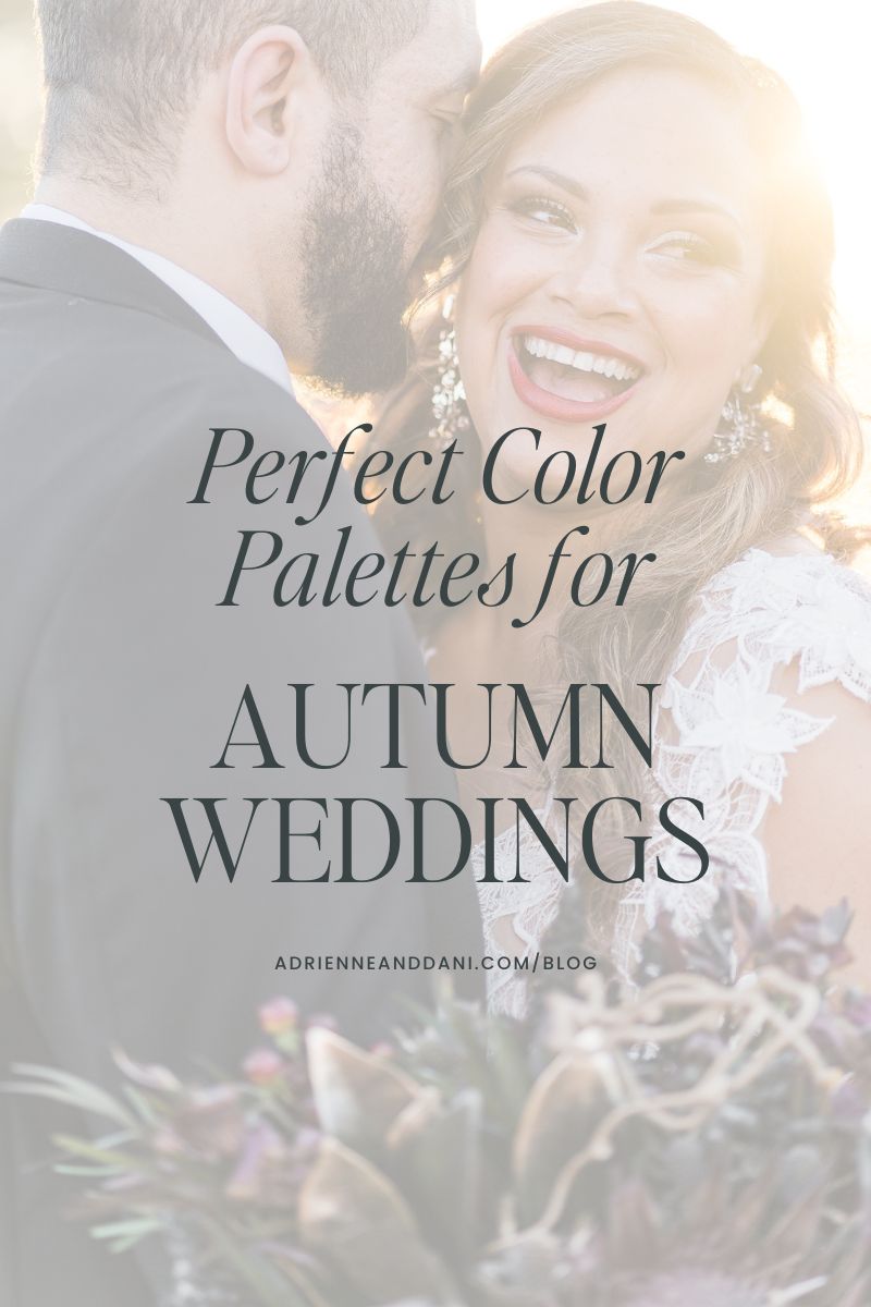 autumn and fall wedding color palettes by adrienne and dani photography