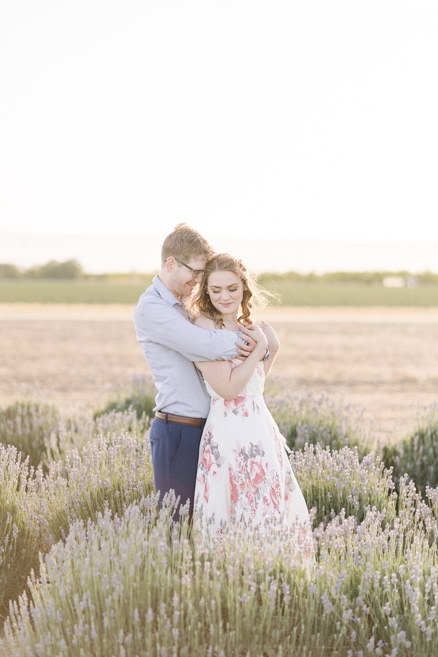 araceli lavender farms engagement session by adrienne and dani photography