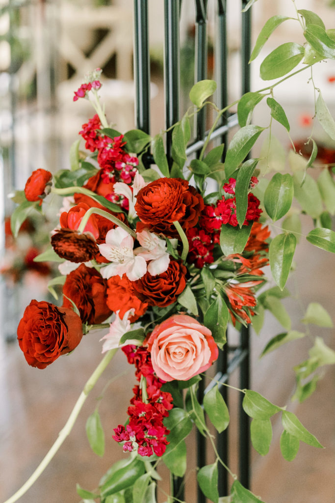 winter and christmas red themed wedding inspiration by adrienne and dani photography