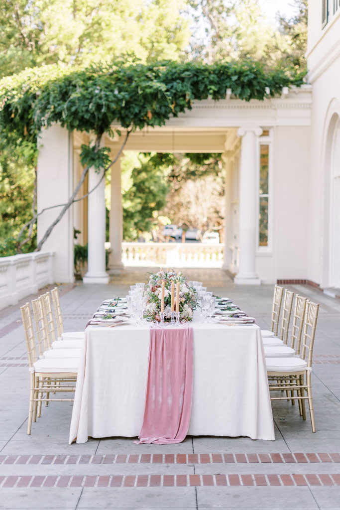 wedding reception at villa montalvo in Saratoga, CA