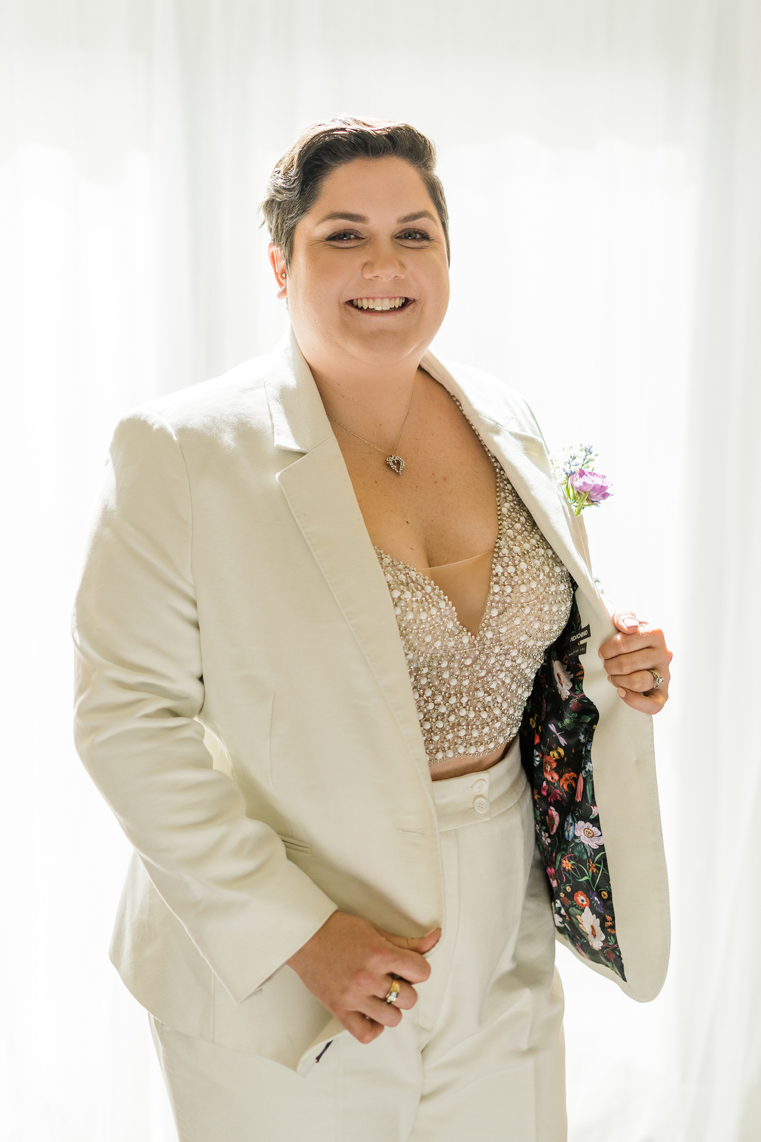 bridal portraits at an lgbtq private estate capay wedding by Adrienne and Dani Photography