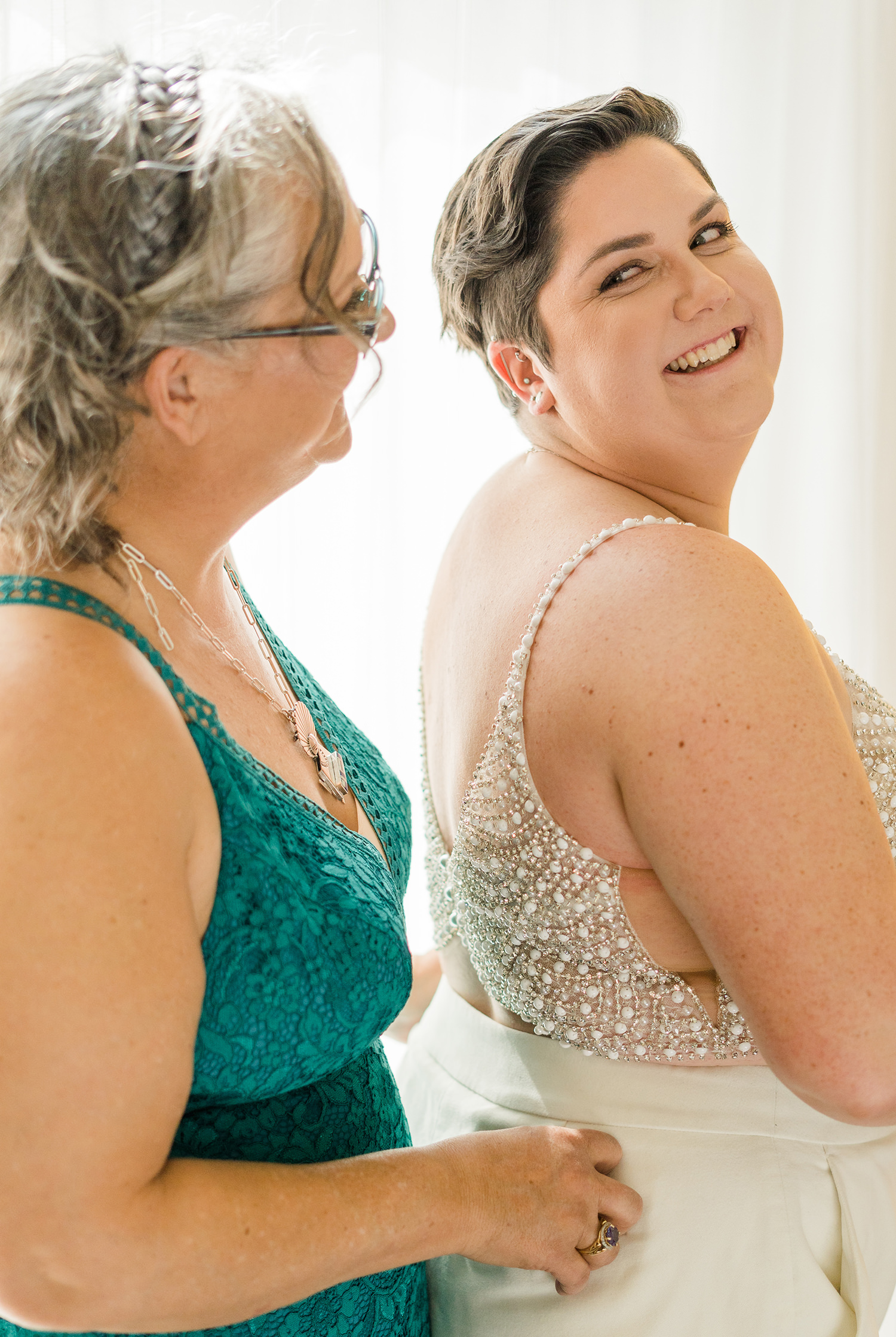 bridal portraits at an lgbtq private estate capay wedding by Adrienne and Dani Photography