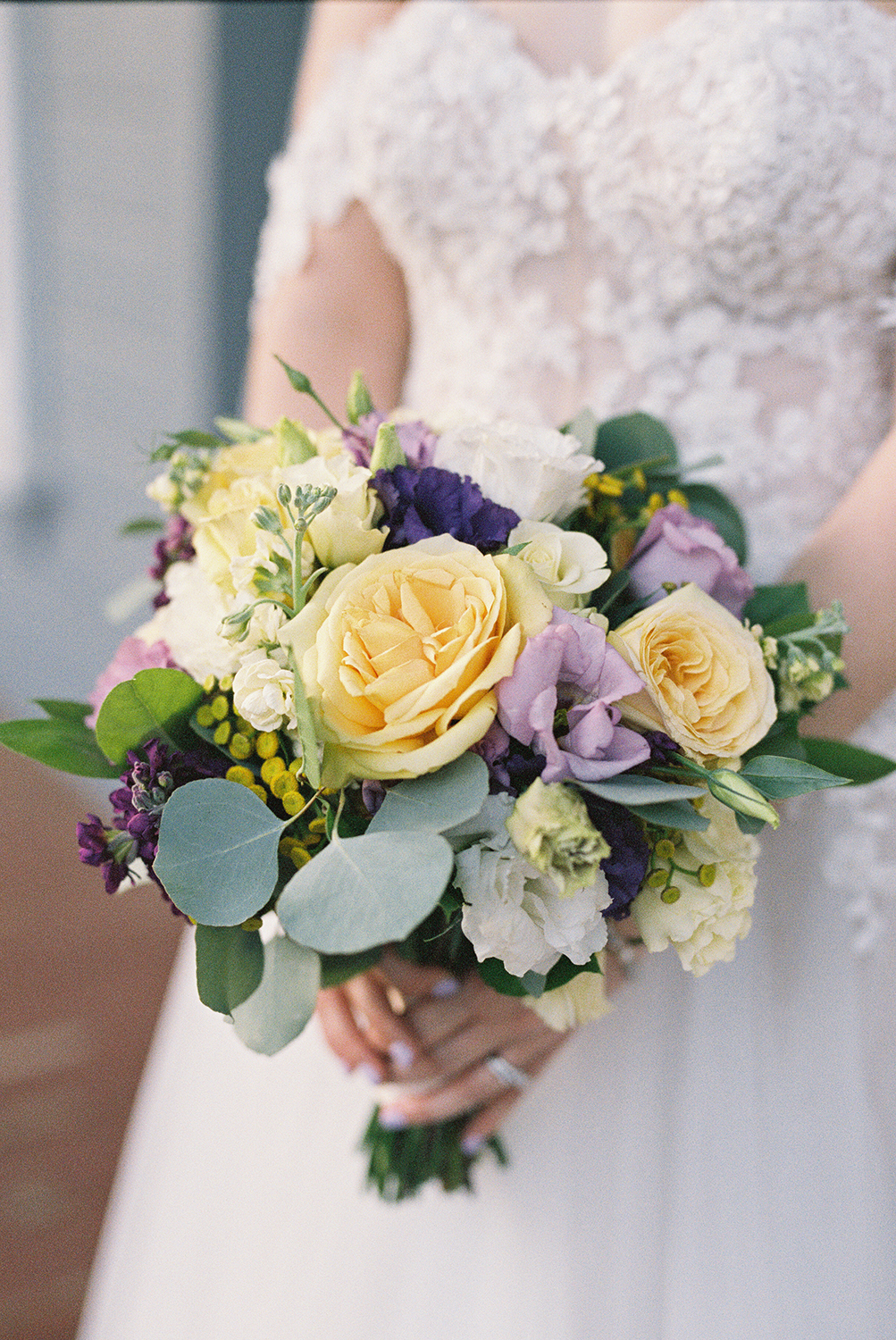 a bride posing for her sequoia mansion Wedding Venue bridal portraits with her bridal bouquet photographed on Kodak Portra 400 Film 