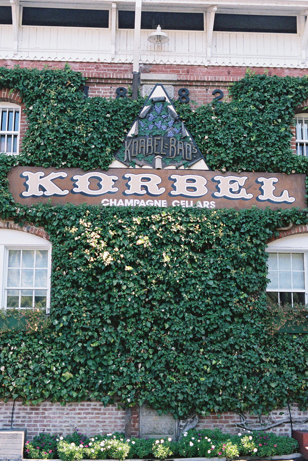 korbel winery venue details photographed on Kodak Portra 400 Film