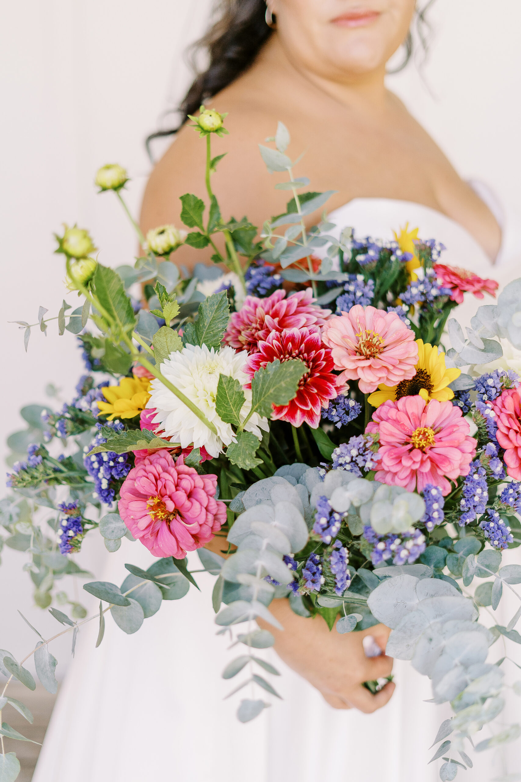 a bouquet of widflowers for a Sonoma winery wedding