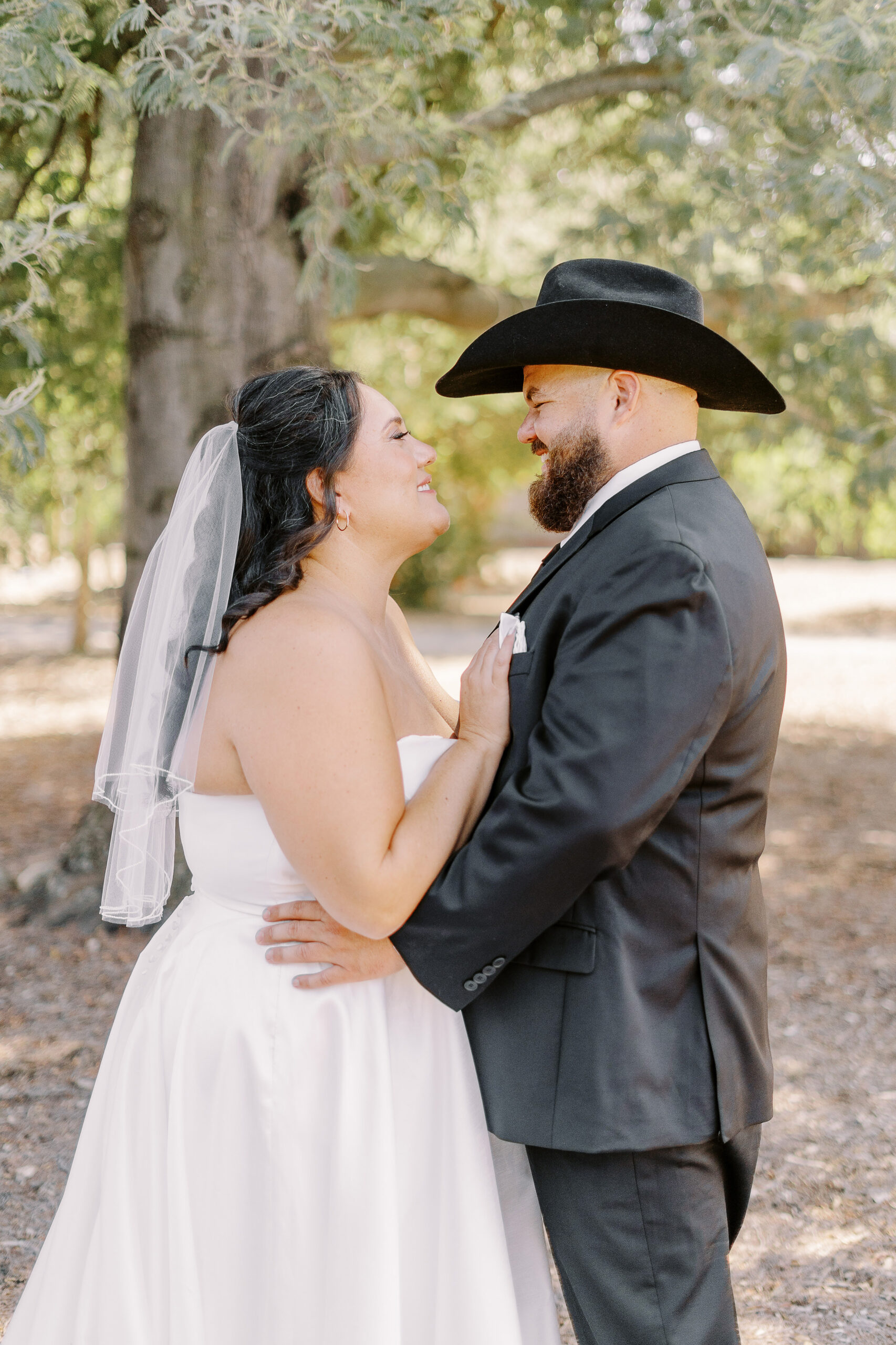a bride and groom share a first look reveal at their sonoma winery wedding.