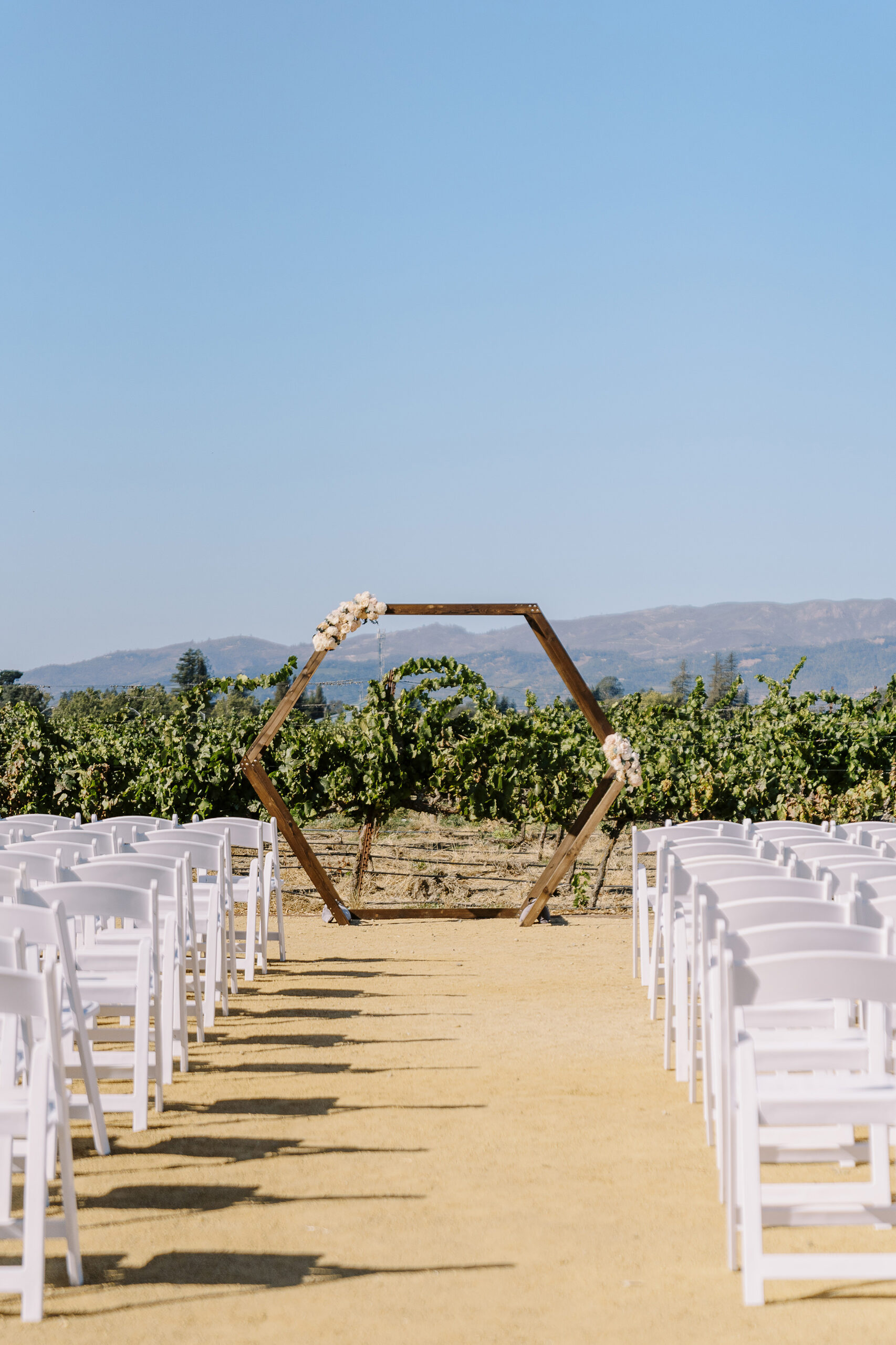 details at a sonoma winery wedding ceremony