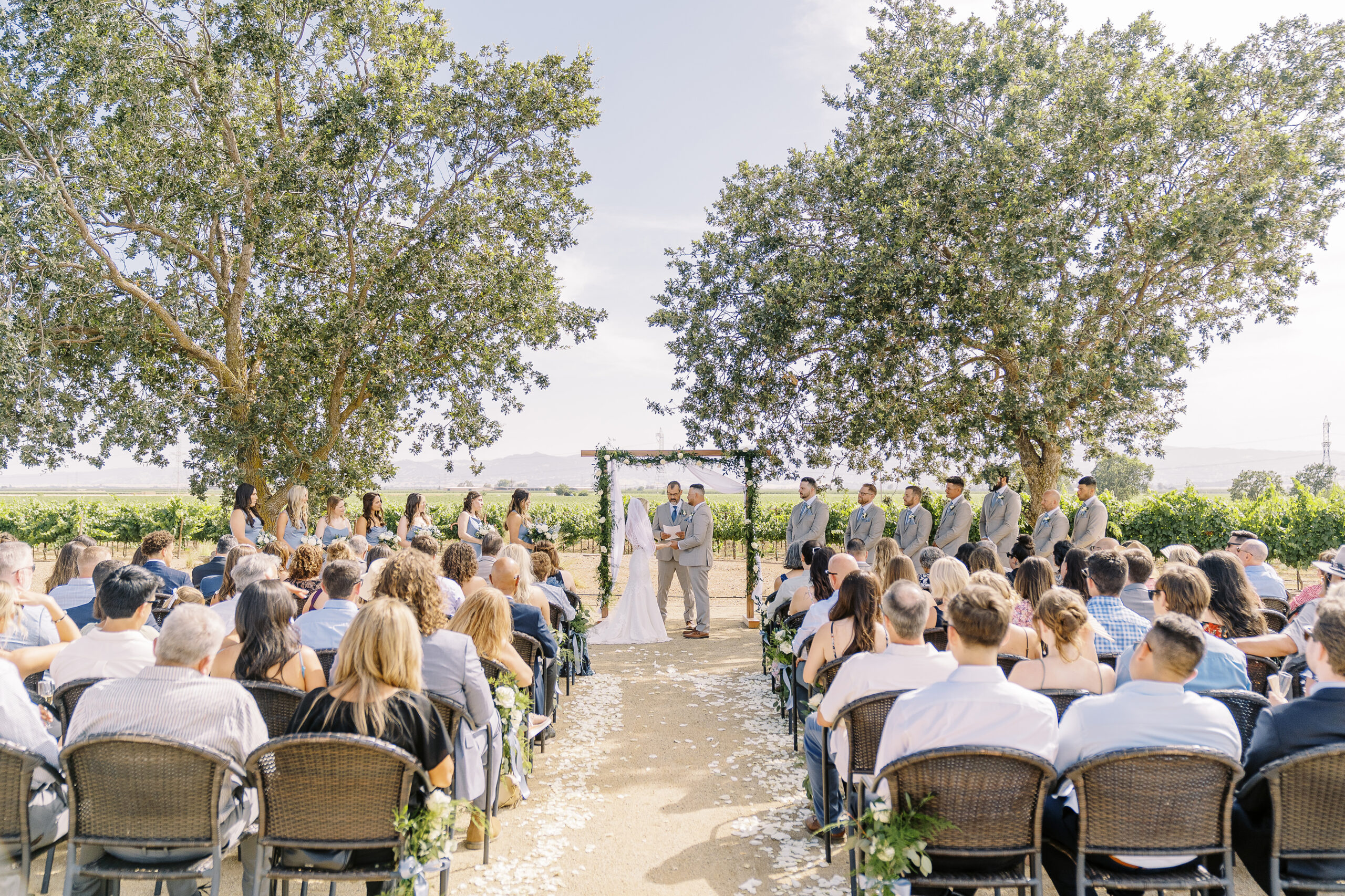 grindstone winery wedding ceremony photos by Sacramento wedding photographers Adrienne and Dani Photography 