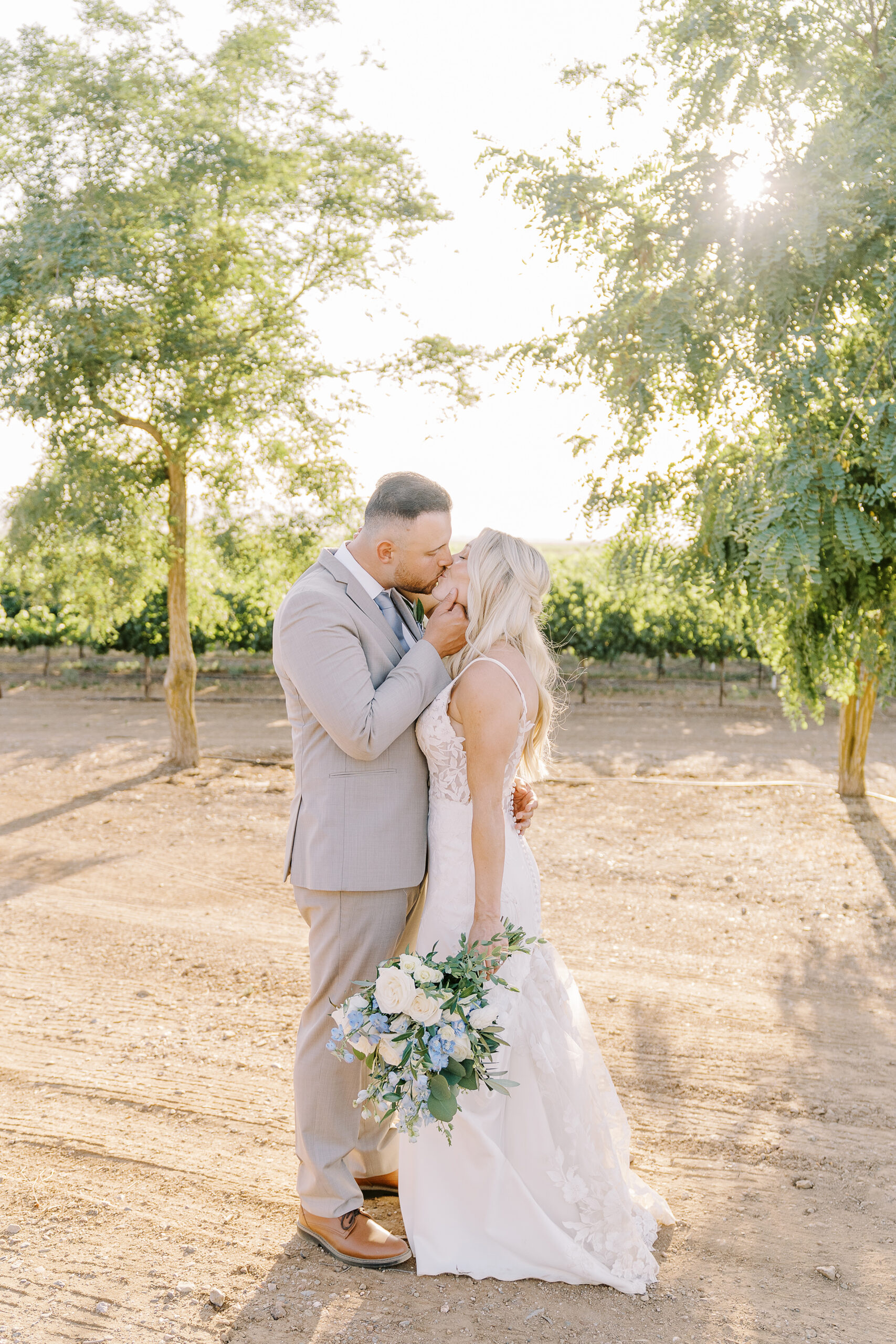 grindstone winery wedding bride and groom sunset photos by Sacramento wedding photographers Adrienne and Dani Photography 