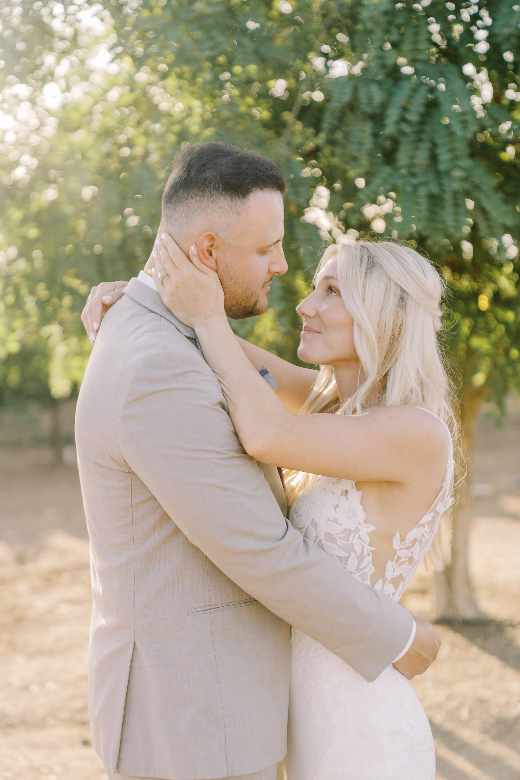 grindstone winery wedding bride and groom sunset photos by Sacramento wedding photographers Adrienne and Dani Photography 