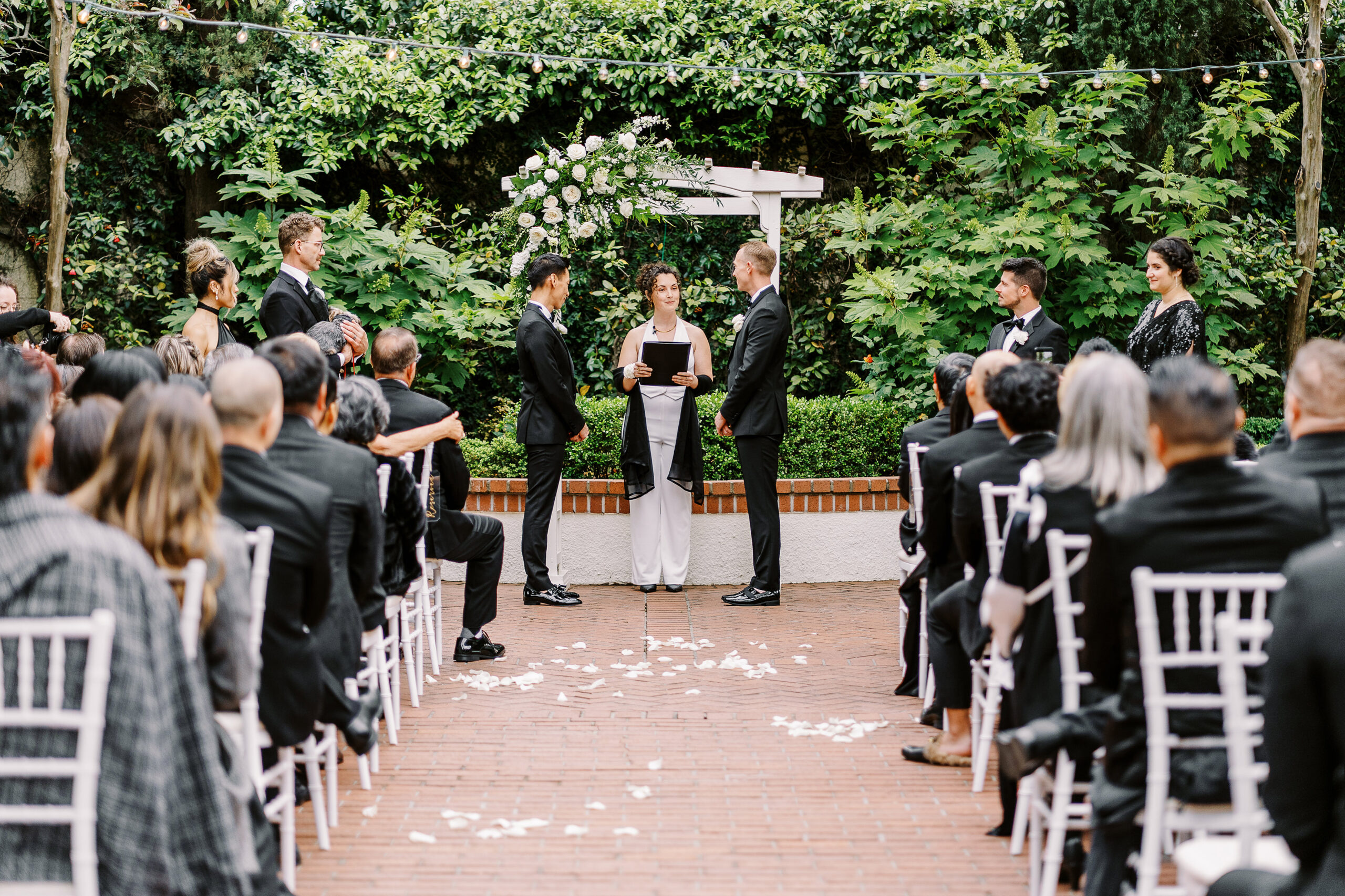 a lgbtq wedding ceremony at the vizcaya in downtown sacramento
