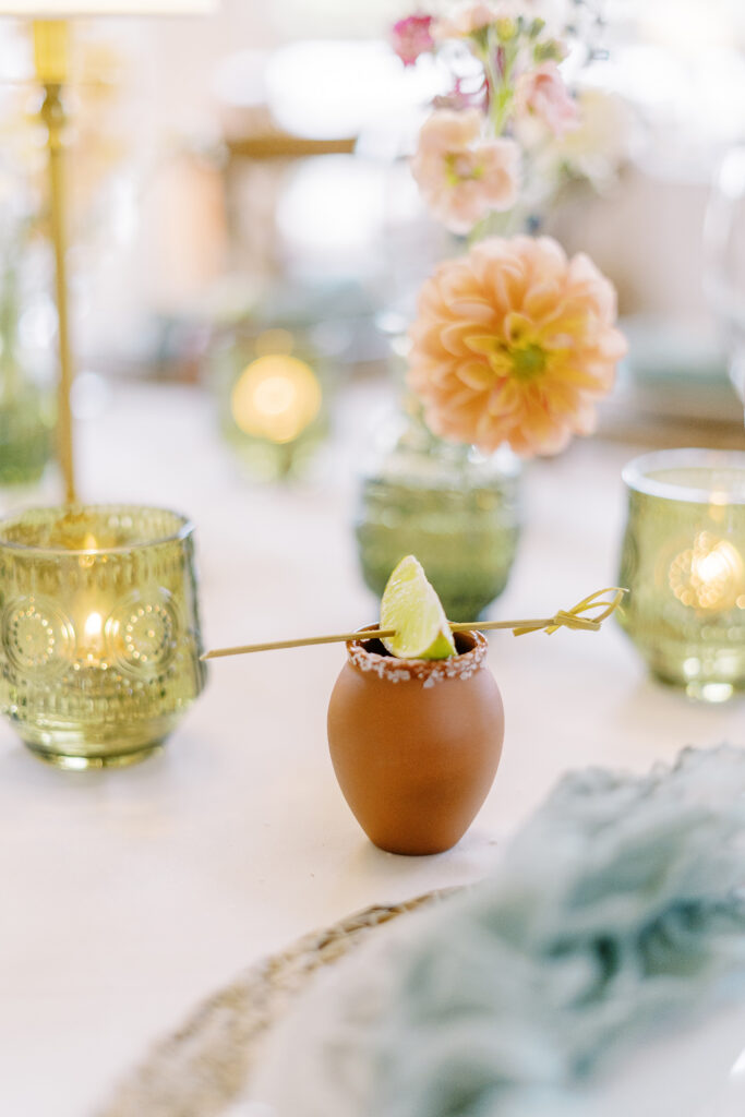 Reception table decor at Vizcaya photographed by Sacramento wedding photographers