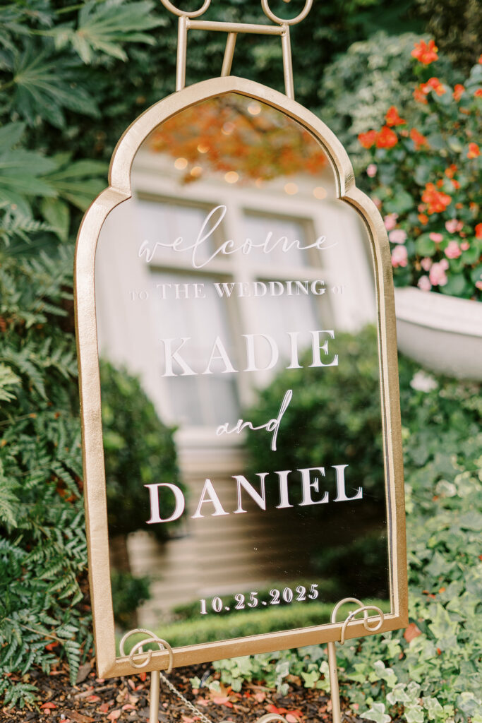courtyard ceremony decor at Vizcaya photographed by Sacramento wedding photographers