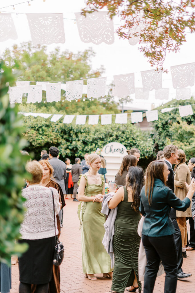 a cocktail hour at Vizcaya photographed by Sacramento wedding photographers