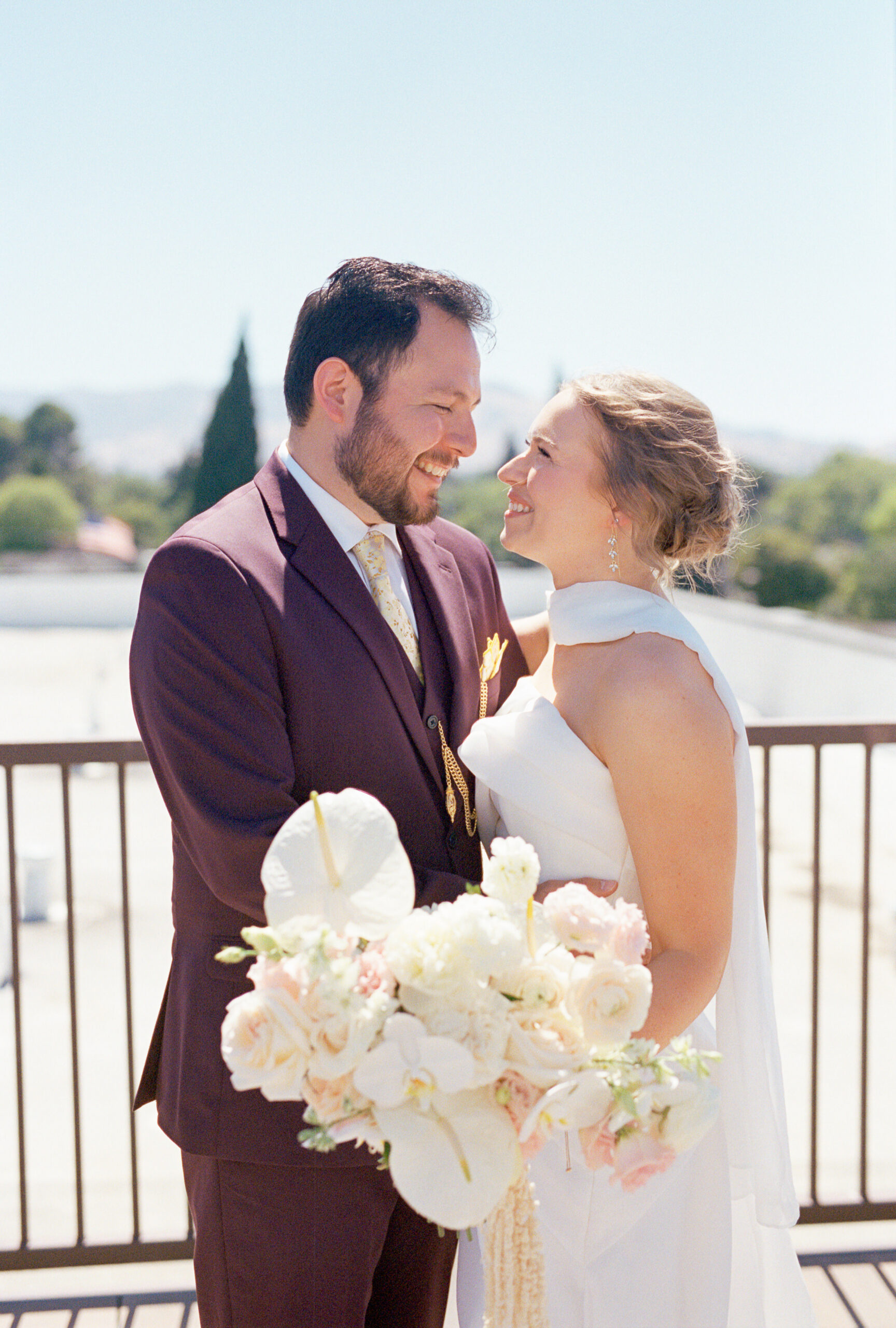 hotel winters wedding 35mm film wedding photos by Sacramento wedding photographers