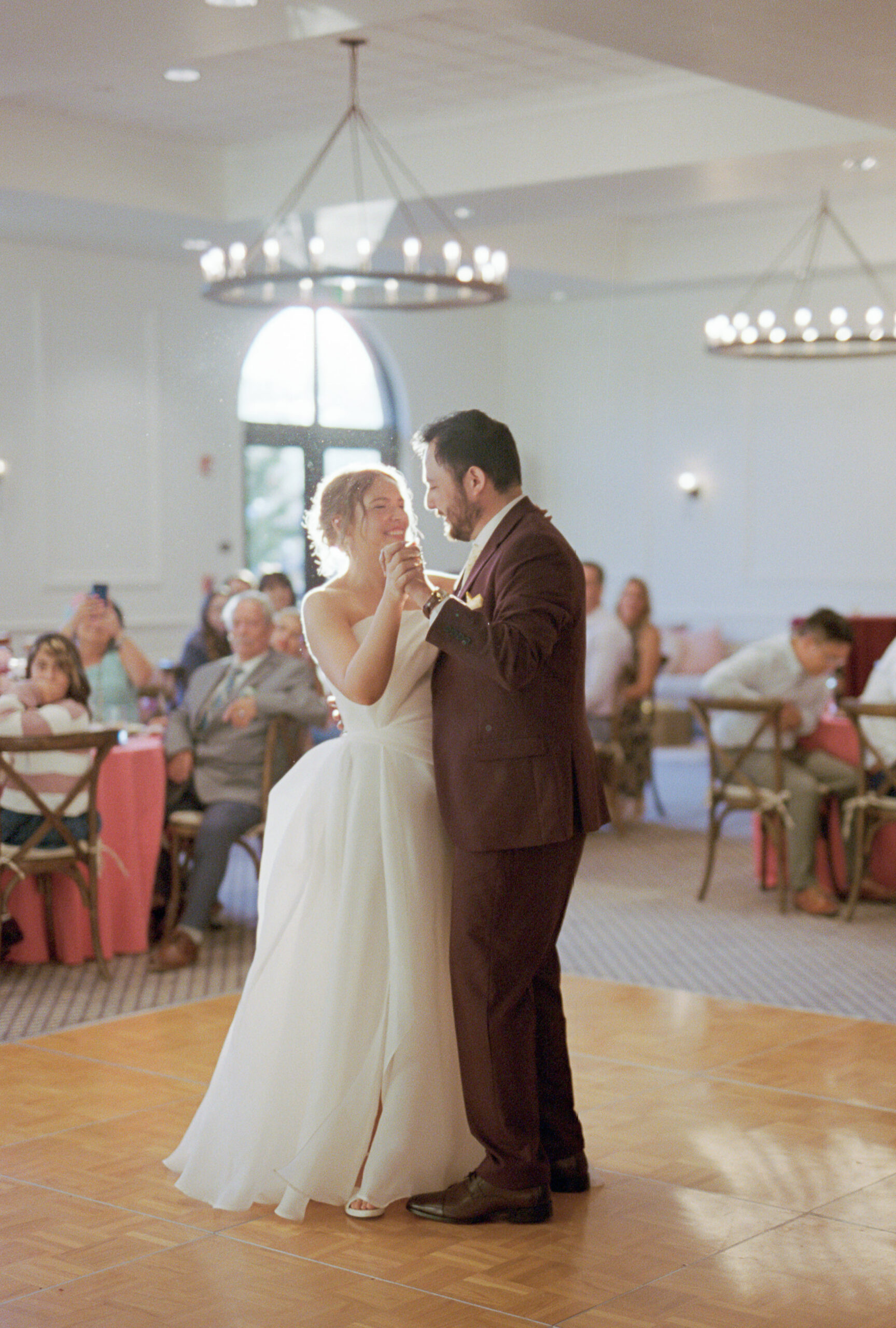 hotel winters wedding 35mm film wedding photos by Sacramento wedding photographers