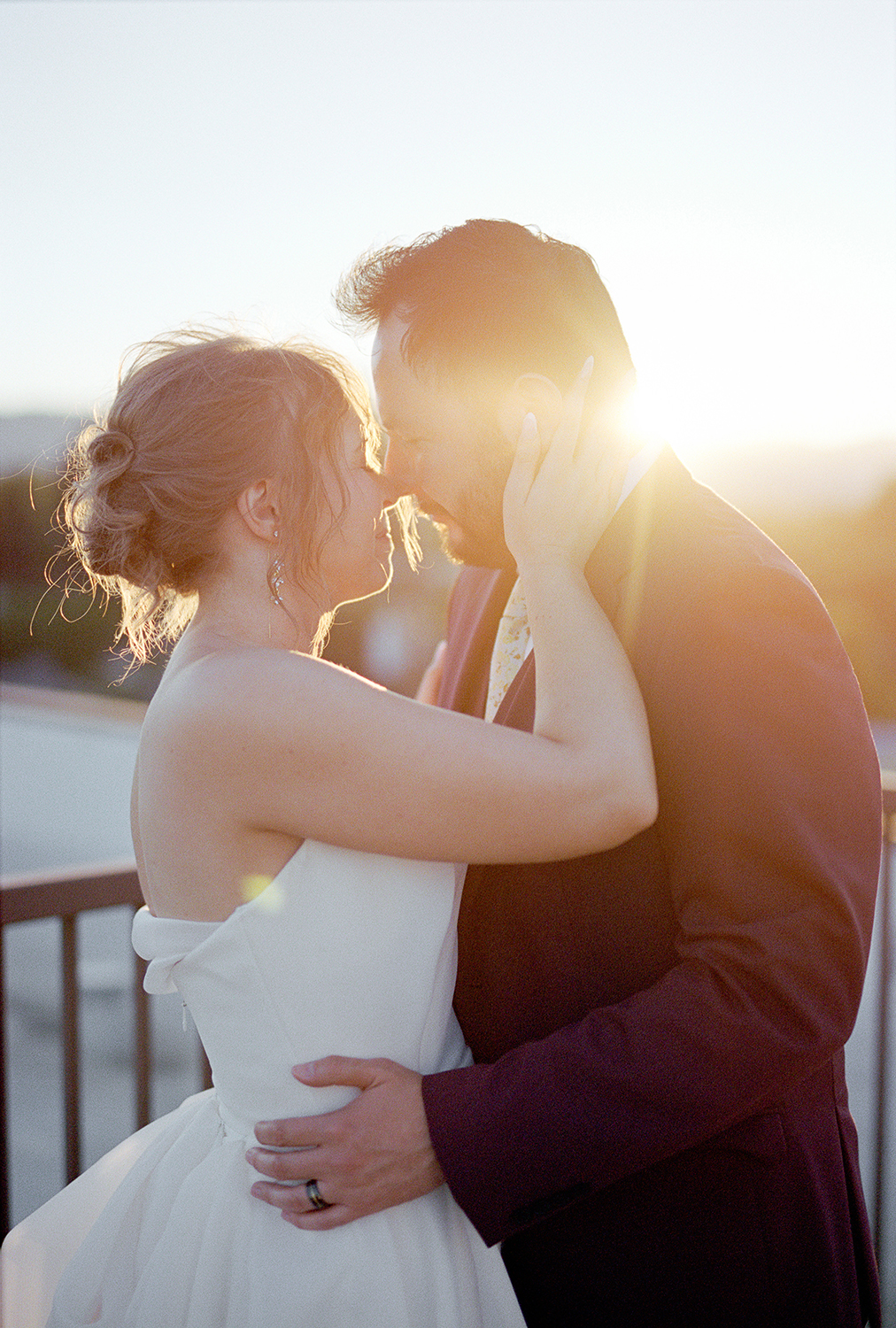 hotel winters wedding 35mm film wedding photos by Sacramento wedding photographers