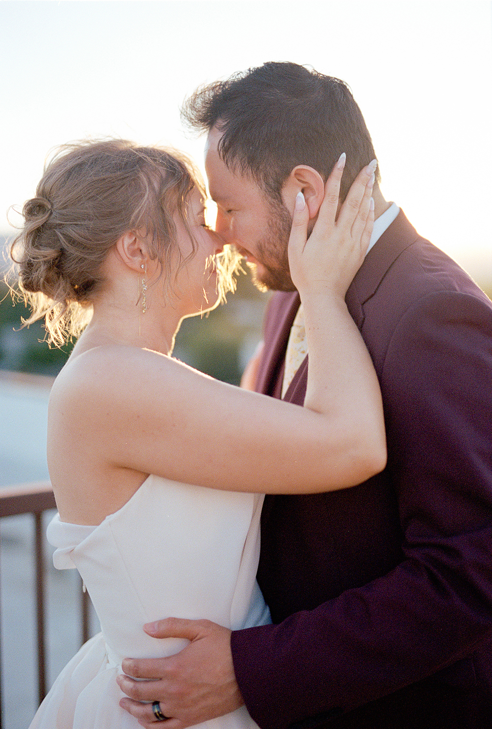 hotel winters wedding 35mm film wedding photos by Sacramento wedding photographers