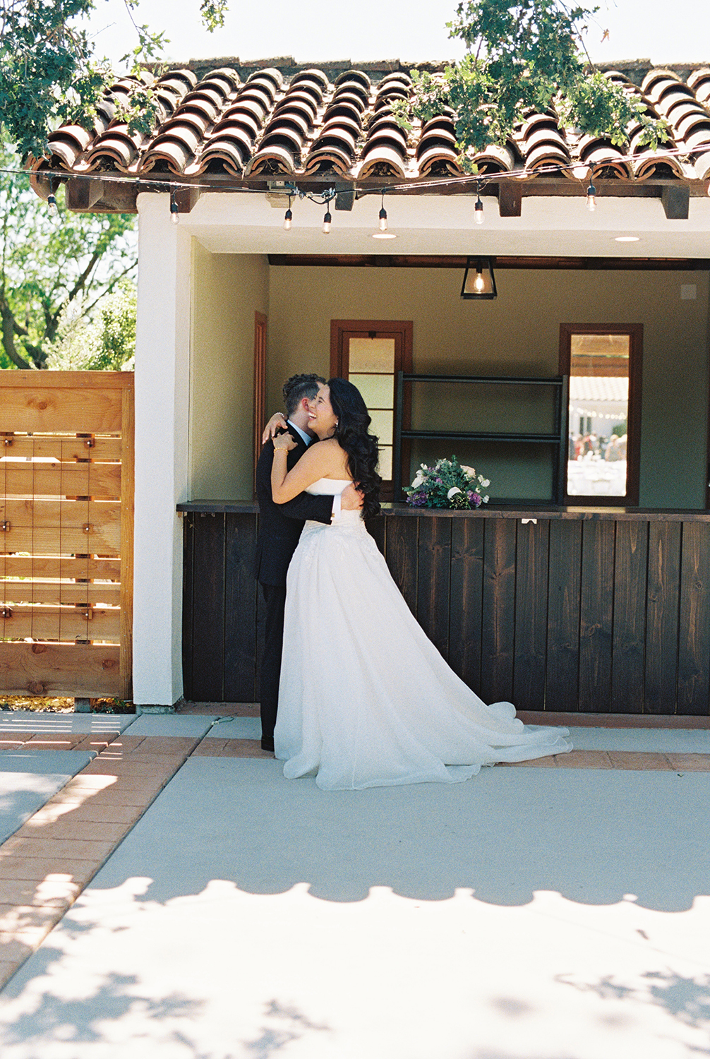 the maples woodland wedding on 35mm film by Sacramento wedding film photographers Adrienne and Dani Photography